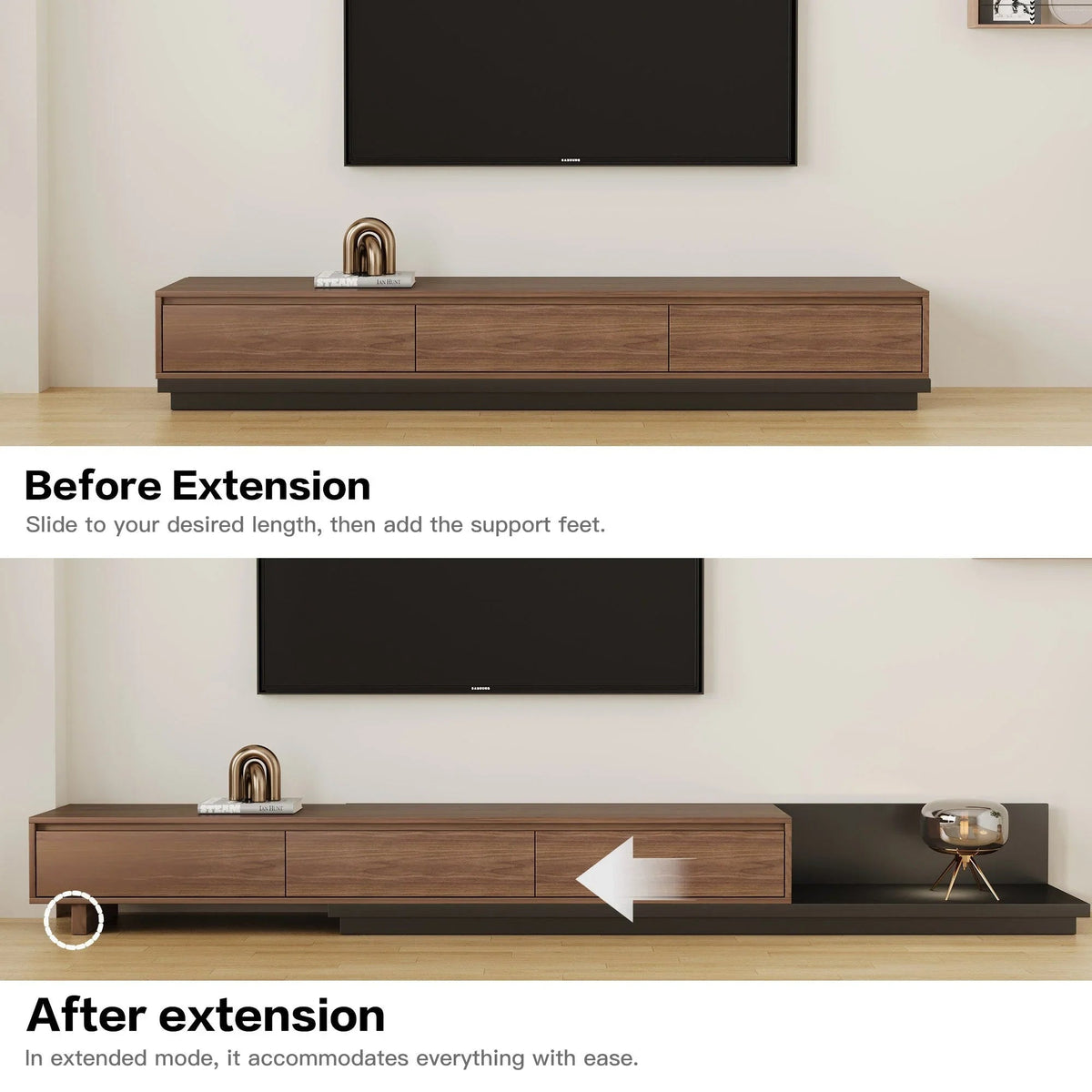 TV Cabinet - Adjustable Walnut Large, photo 24 of 34