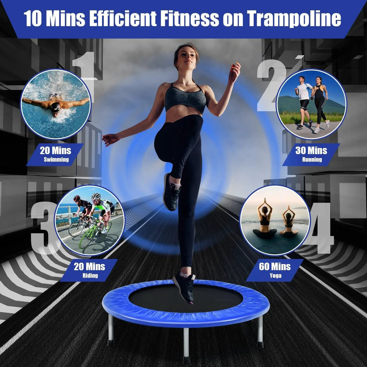 38 Inch Mini Folding Trampoline Portable, photo 2 of 10