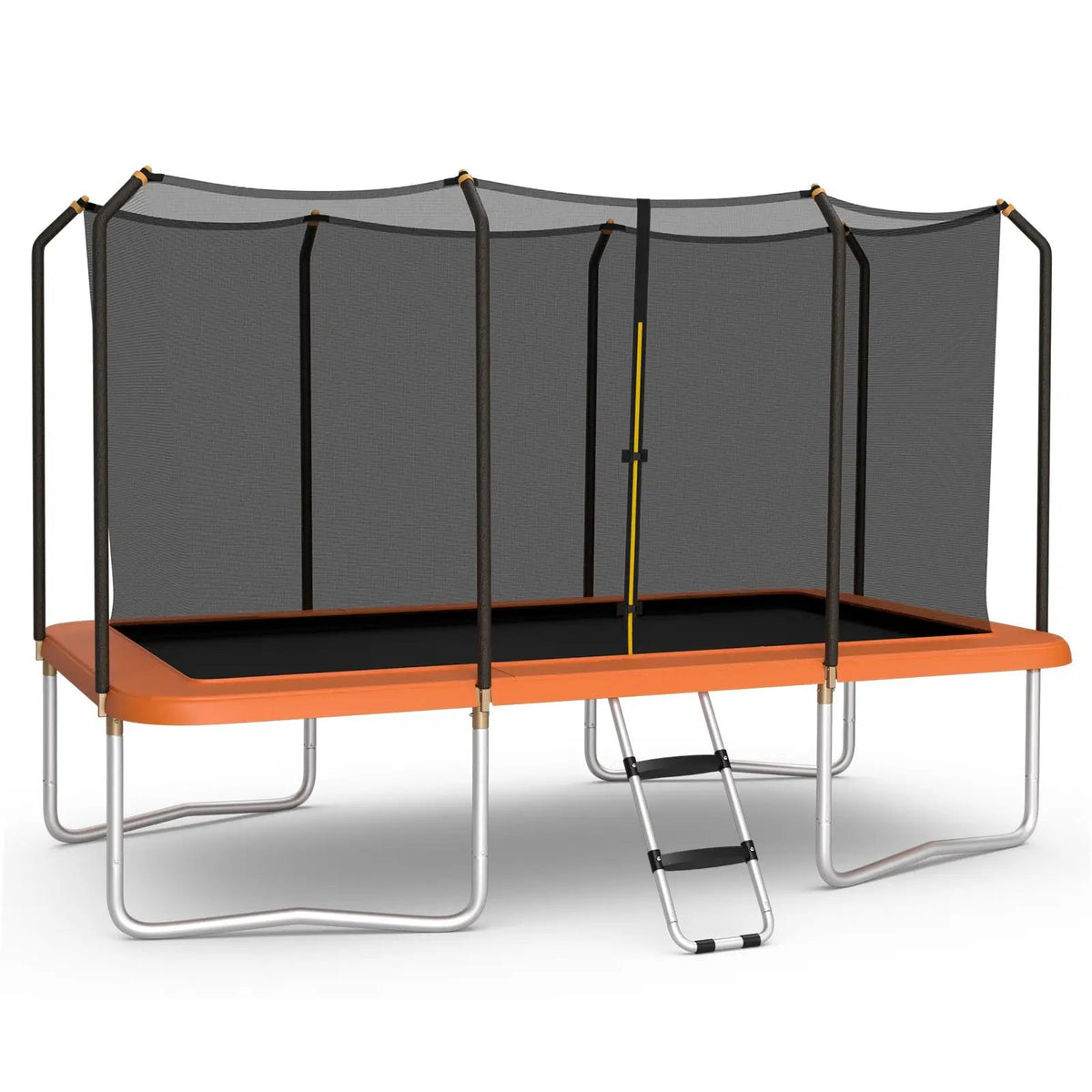 8 x 14 Feet Rectangular Recreational Trampoline with Safety Enclosure Net and Ladder, photo 5 of 16