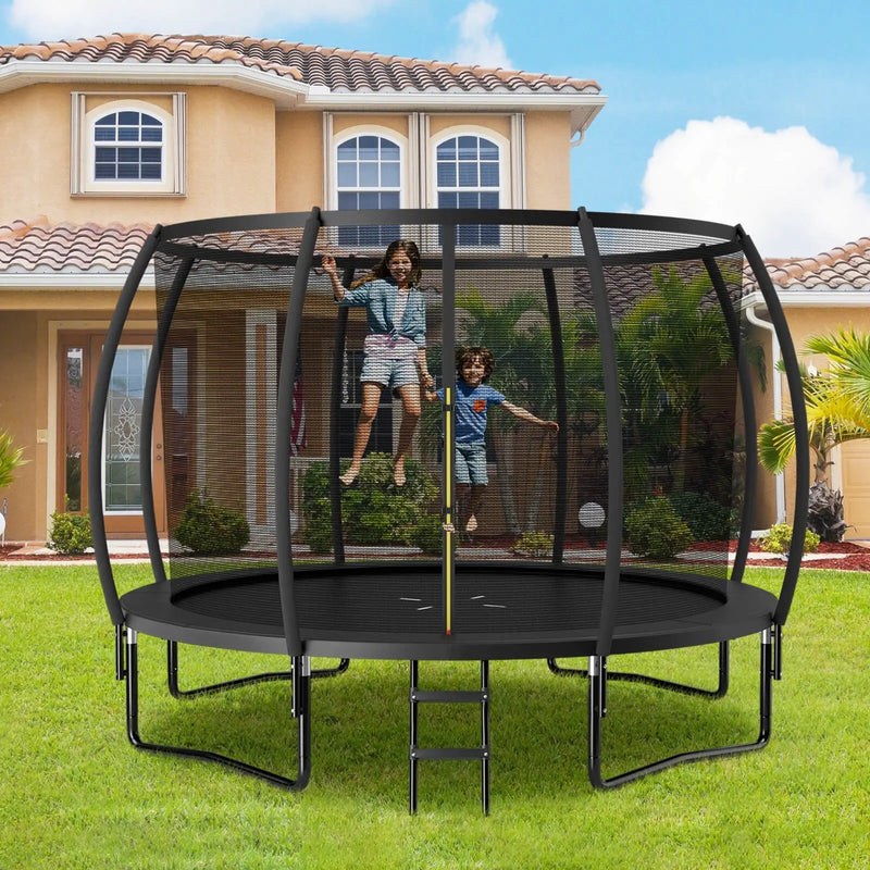 12FT ASTM Approved Recreational Trampoline with Ladder by DirectDeals