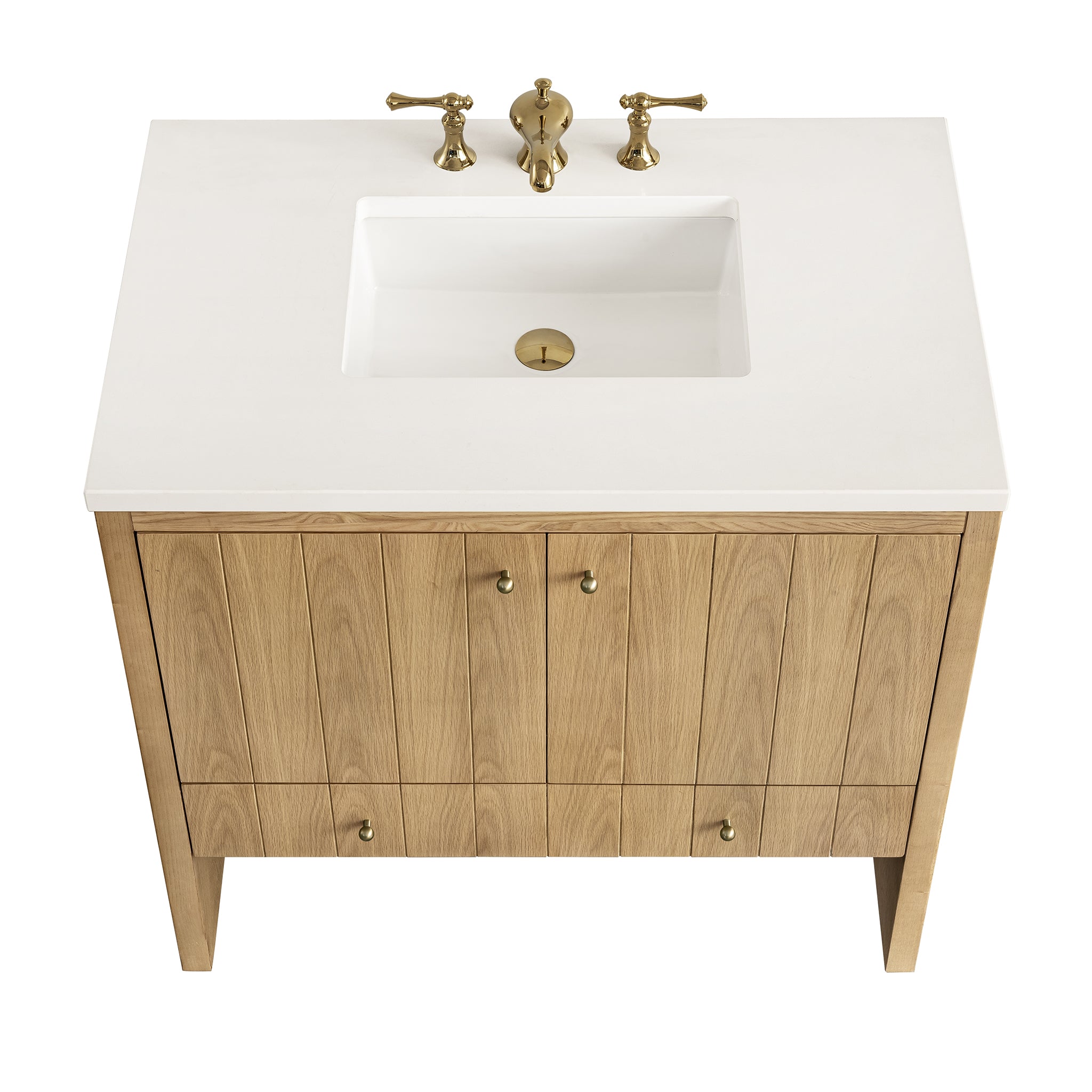 James Martin Hudson 36" Single Bathroom Vanity, Light Natural Oak, view 34