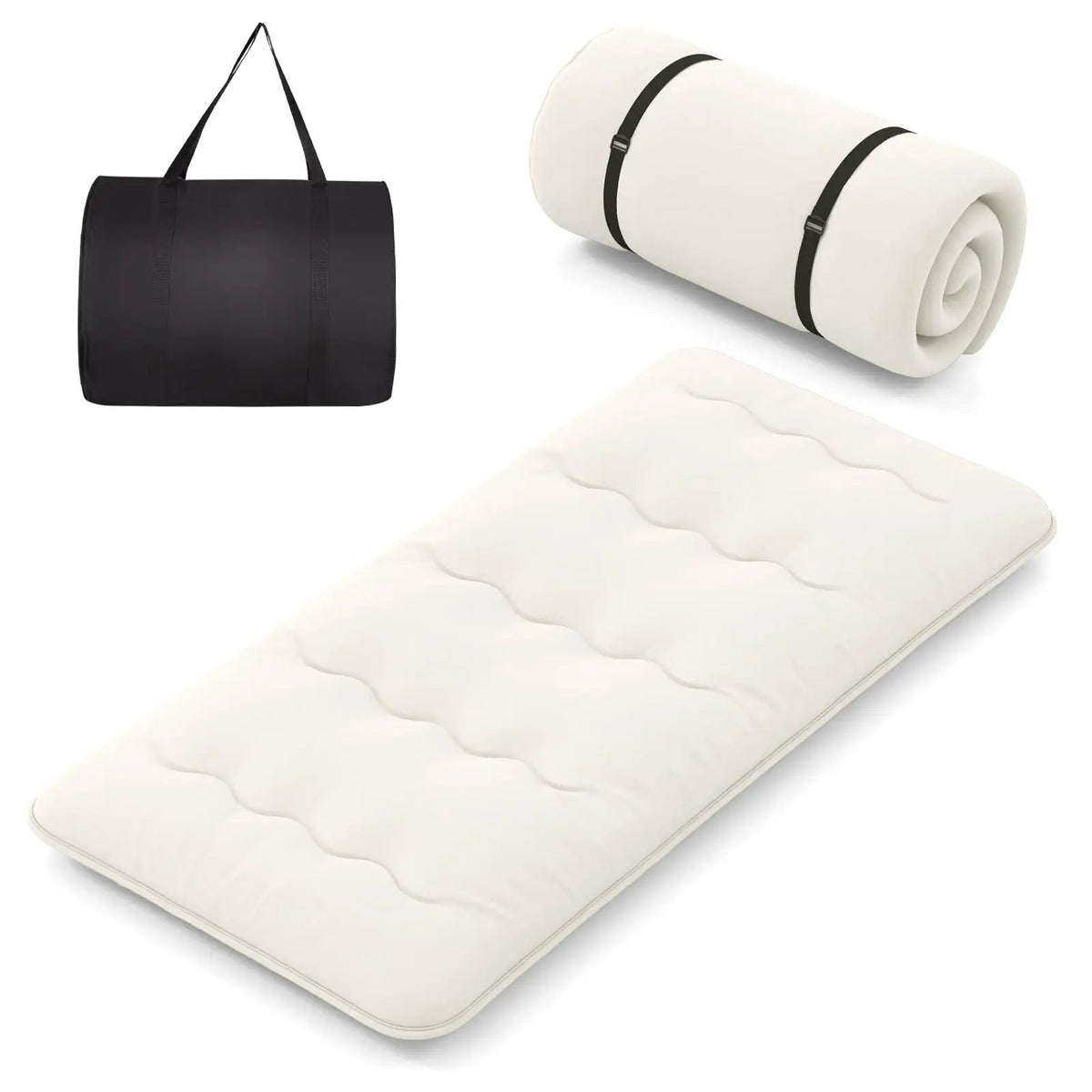 Queen/King/Twin/Full Futon Mattress Floor Sleeping Pad with Washable Cover Beige, photo 11 of 11