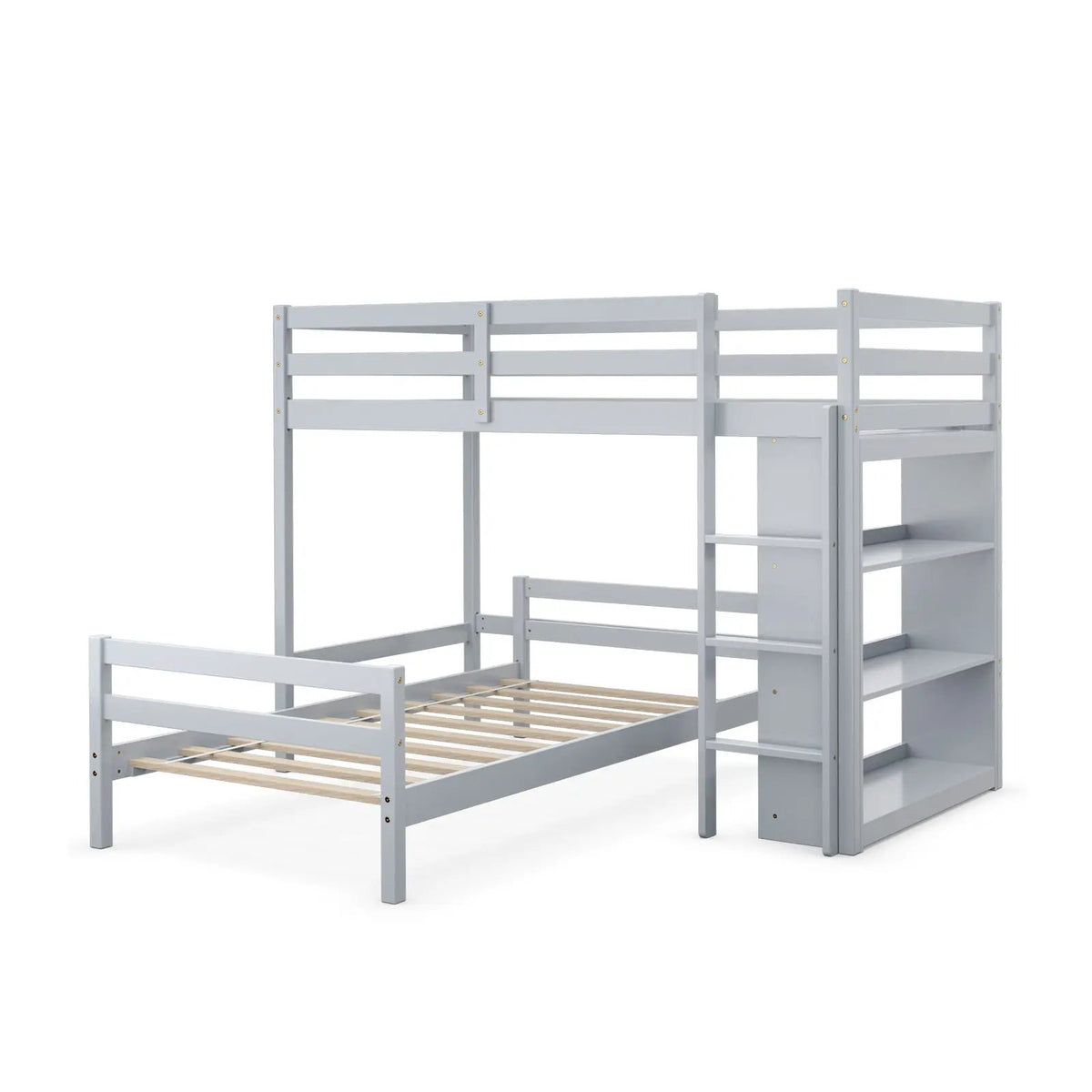 Twin Over Twin Loft Bunk Bed with Bookcase, photo 9 of 10