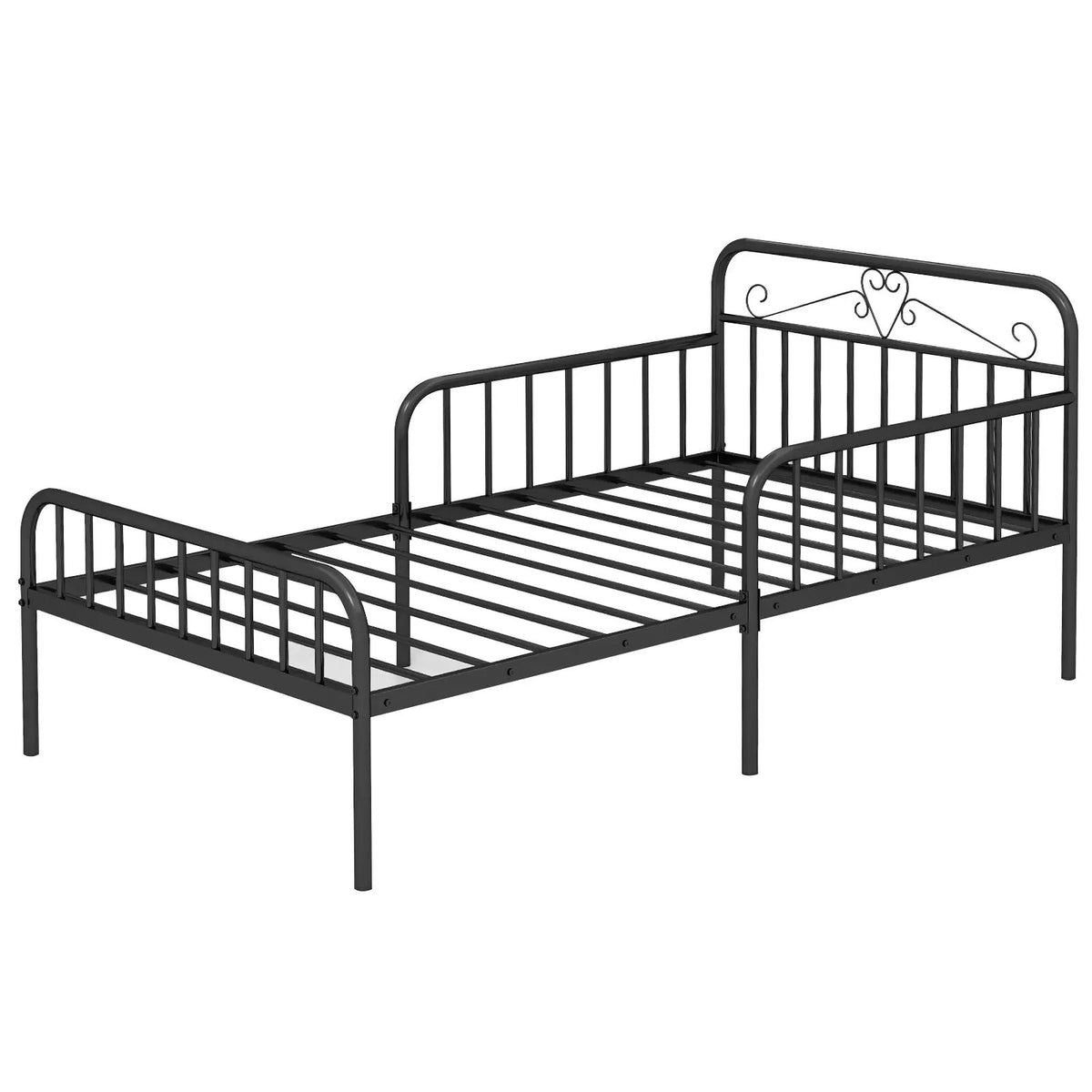 Twin Size Bed Frame with Headboard and Safety Side Guardrails, photo 9 of 10