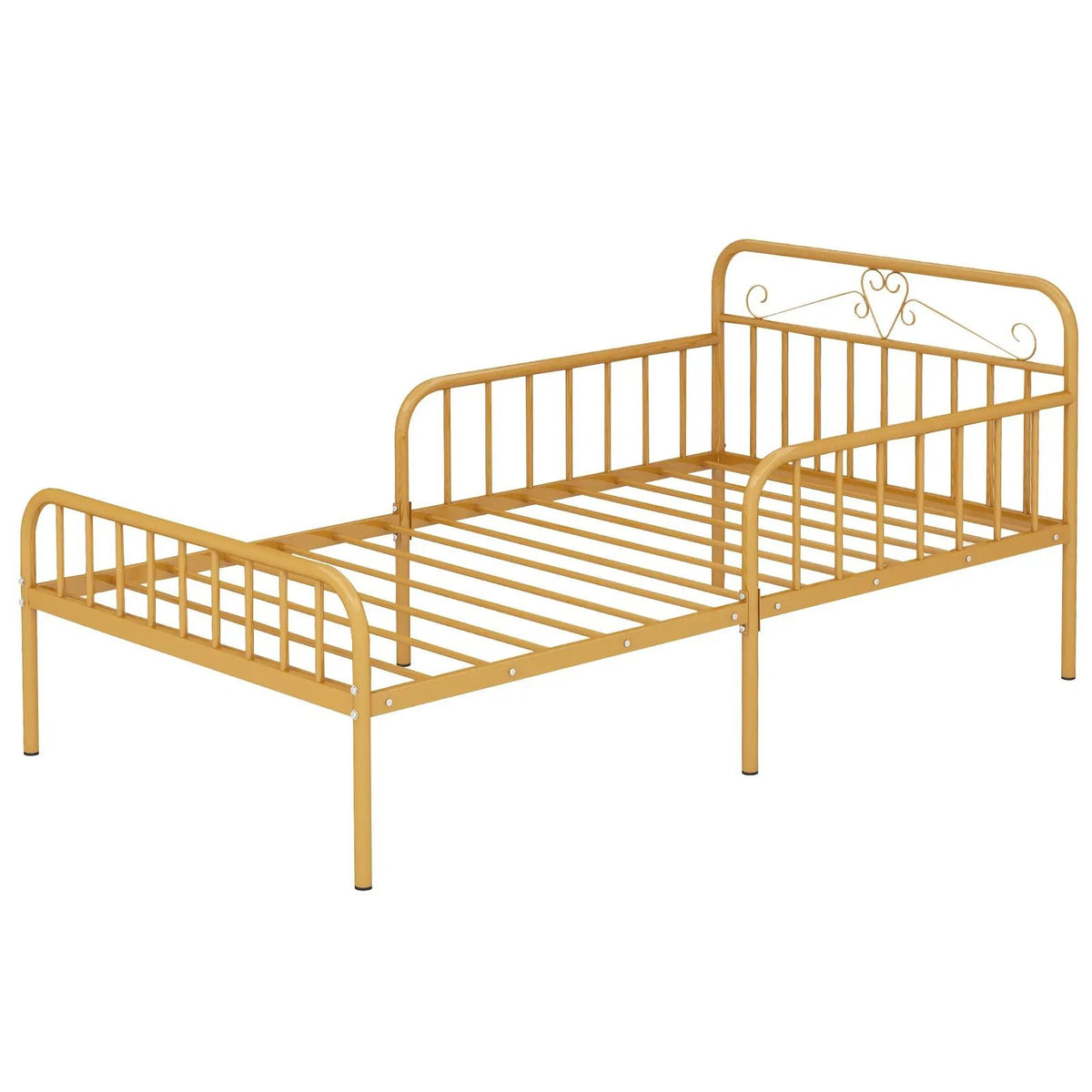 Twin Size Bed Frame with Headboard and Safety Side Guardrails, photo 3 of 10
