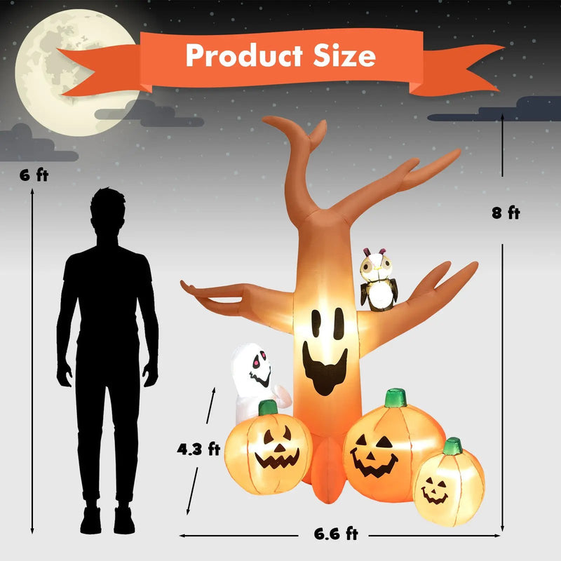 8 Feet Halloween Inflatable Dead Tree with LED Lights by DirectDeals