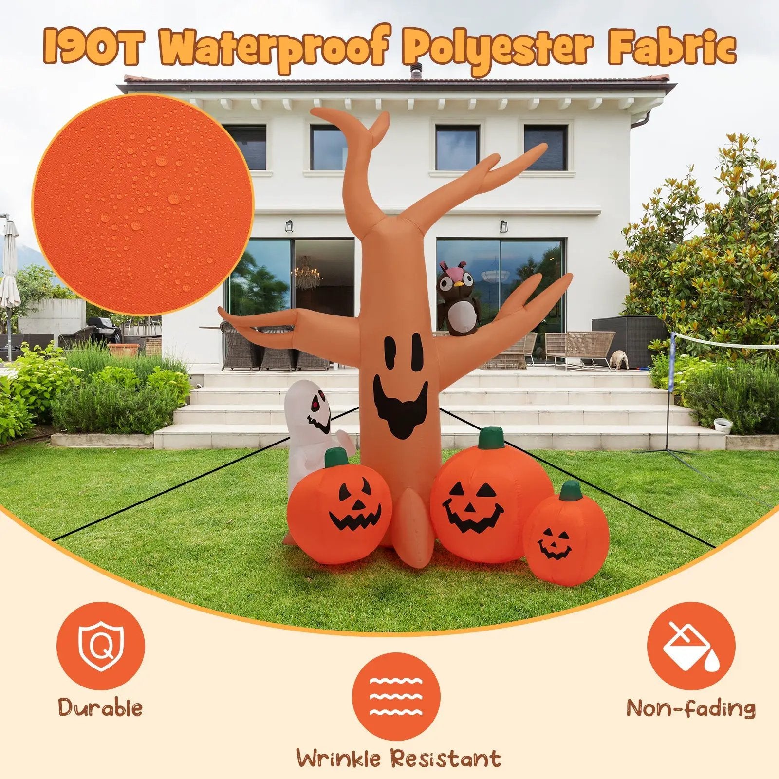 8 Feet Halloween Inflatable Dead Tree with LED Lights by DirectDeals