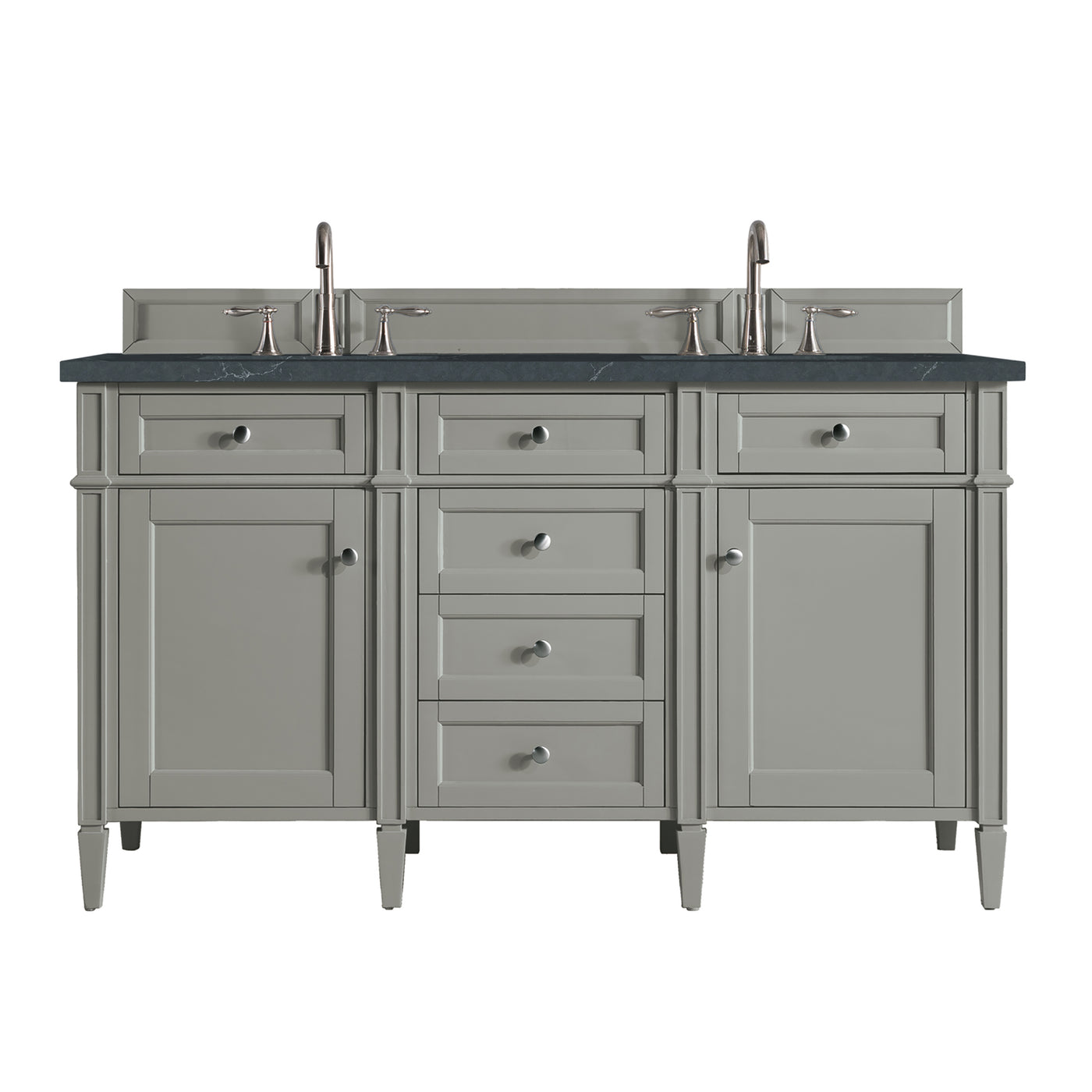 James Martin Brittany 60" Double Bathroom Vanity, Urban Gray, view 40