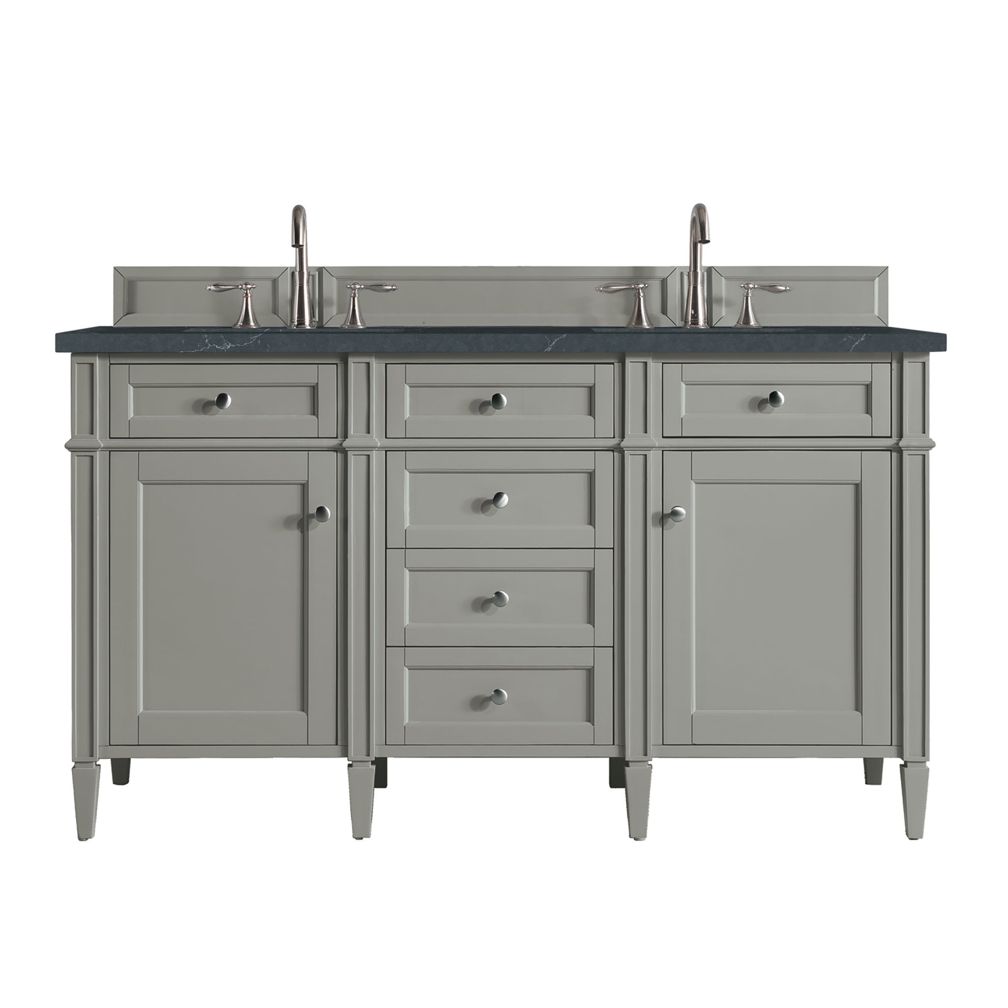 James Martin Brittany 60" Double Bathroom Vanity, Urban Gray, view 40