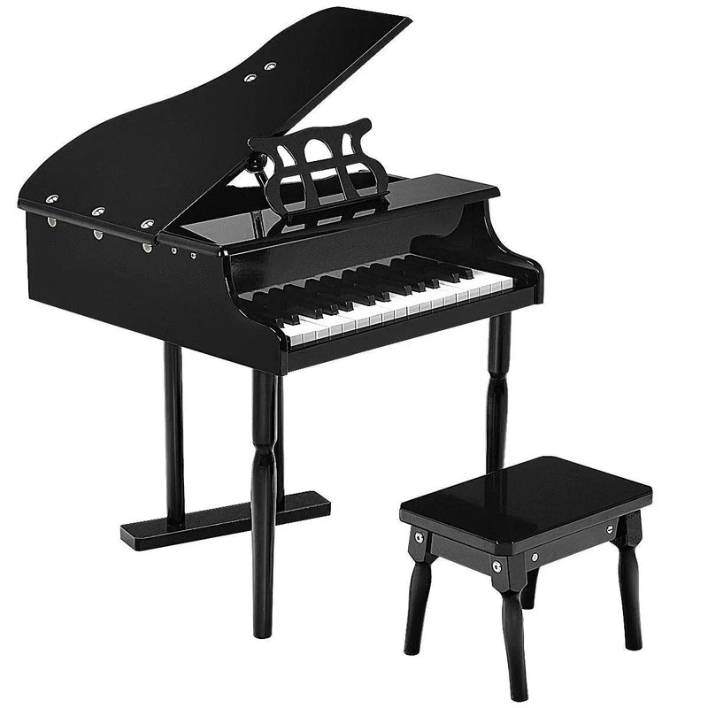 30-Key Kids Piano Keyboard Toy with Bench Piano Lid and Music Rack by DirectDeals