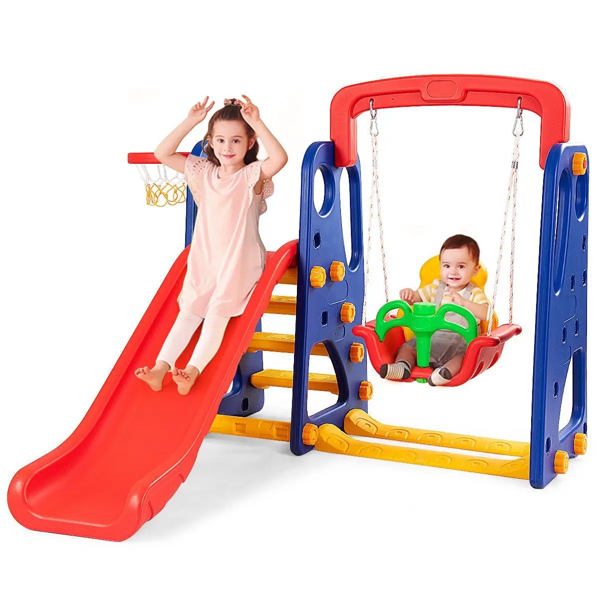 3-in-1 Junior Children Climber Slide Playset by DirectDeals