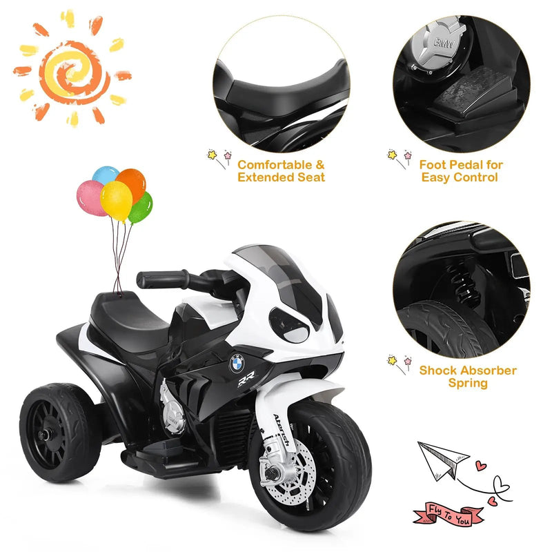 6V Kids 3 Wheels Riding BMW Licensed Electric Motorcycle by DirectDeals