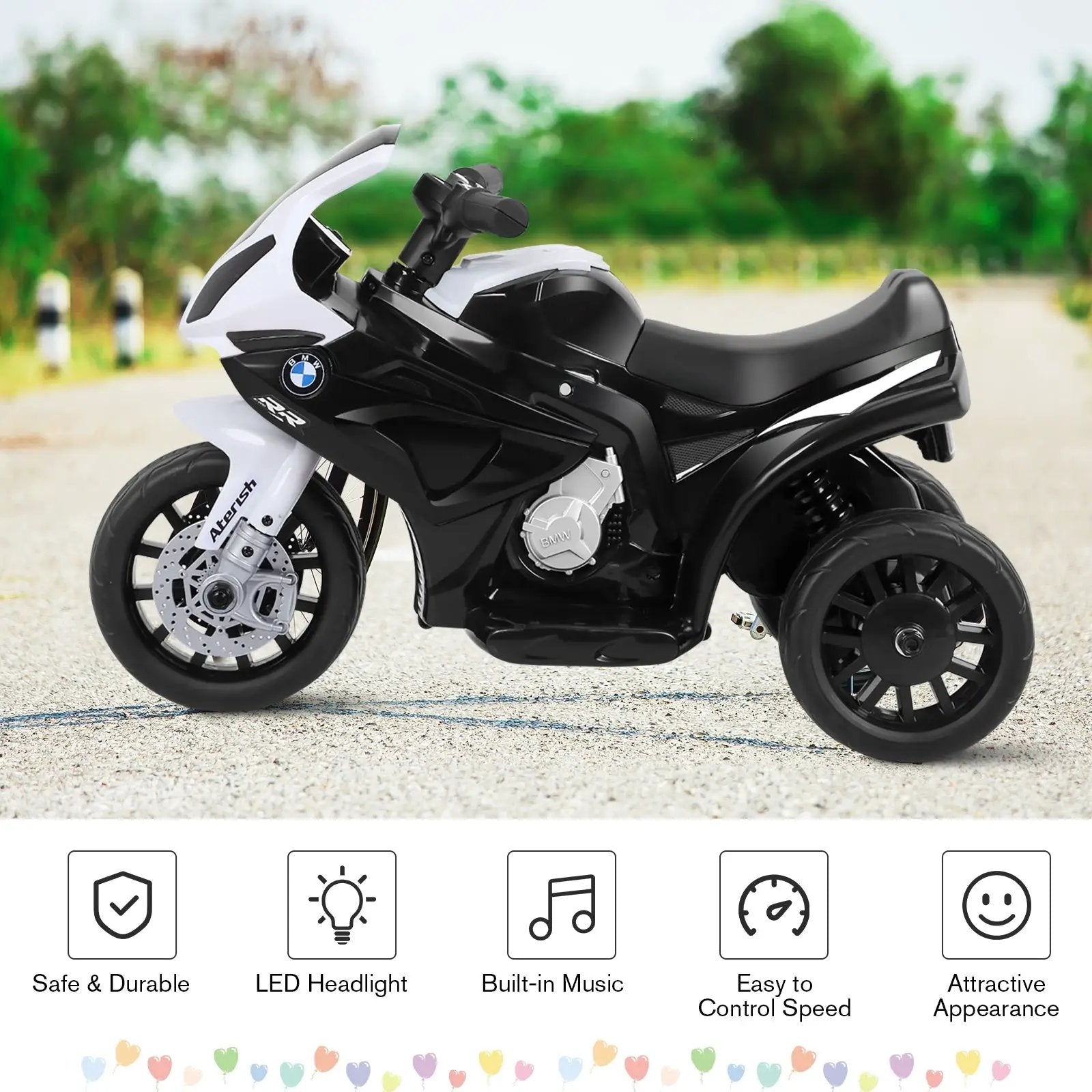 6V Kids 3 Wheels Riding BMW Licensed Electric Motorcycle by DirectDeals
