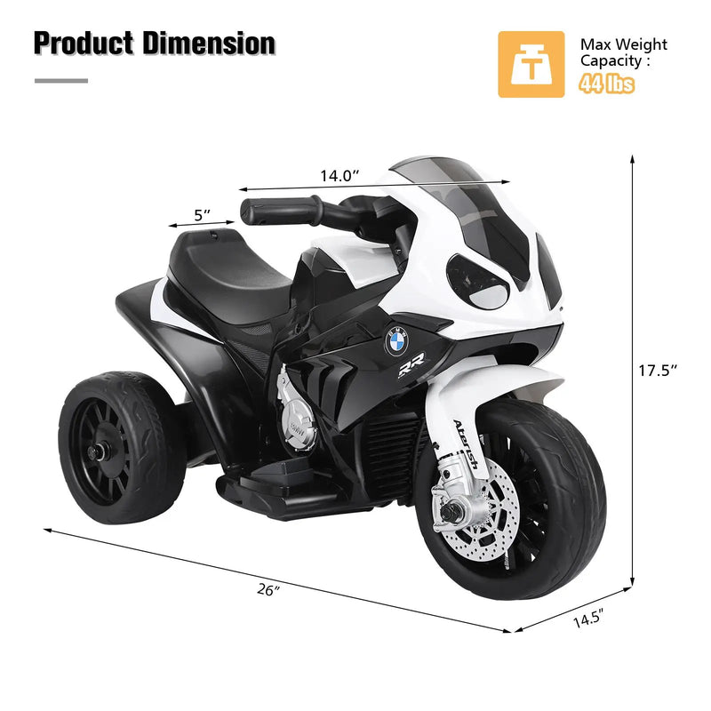 6V Kids 3 Wheels Riding BMW Licensed Electric Motorcycle by DirectDeals