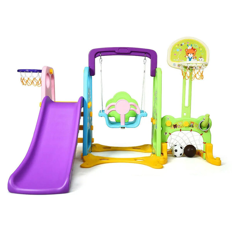 6-in-1 Climber Swing Basketball Hoop Football Gate by DirectDeals