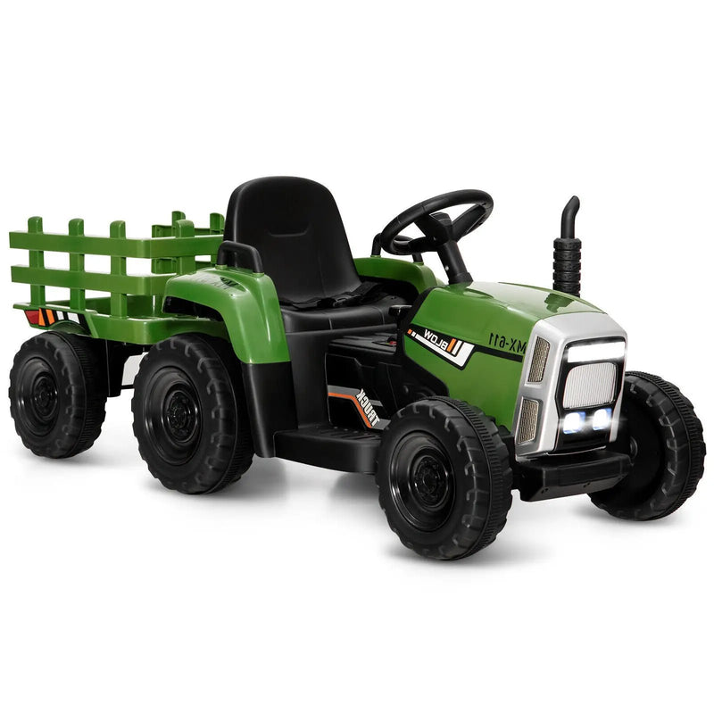 12V Ride on Tractor with 3-Gear-Shift Ground Loader for Kids 3+ Years Old by DirectDeals