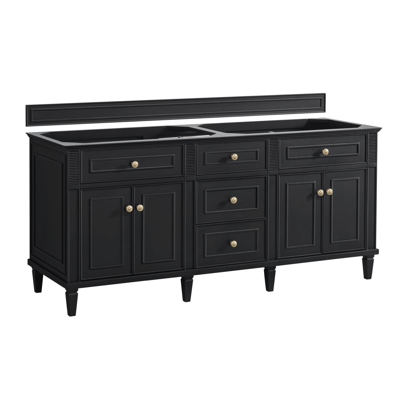 James Martin Lorelai 72" Double Bathroom Vanity, Black Onyx, view 22