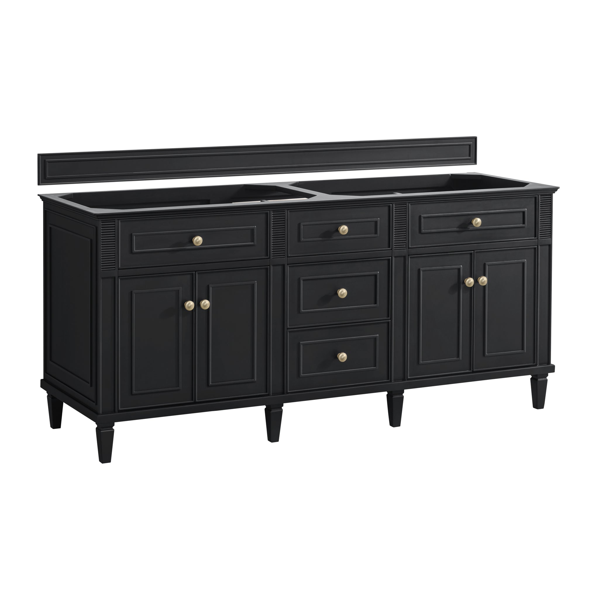 James Martin Lorelai 72" Double Bathroom Vanity, Black Onyx, view 22
