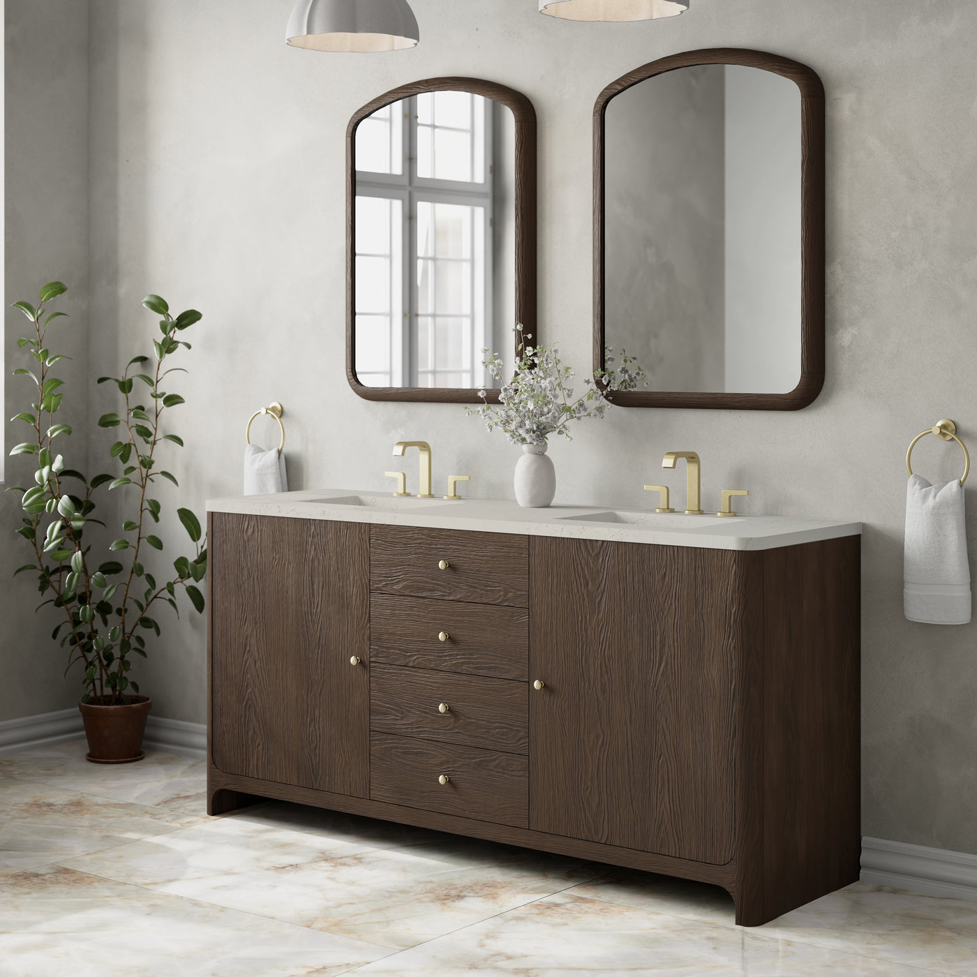James Martin Gracyn 72" Double Bathroom Vanity, Sable, view 27