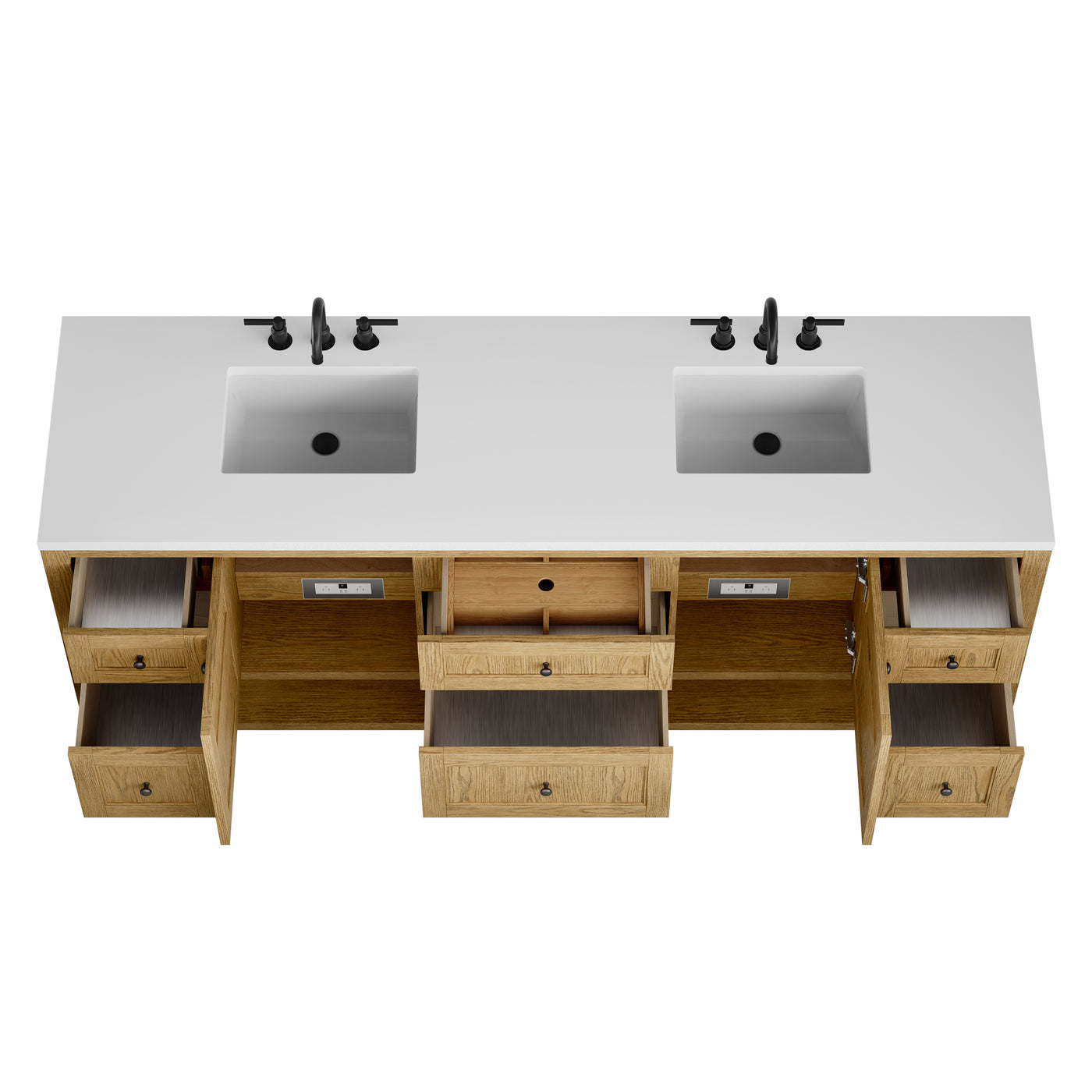 James Martin Breckenridge 84" Double Bathroom Vanity, Light Natural Oak, view 17