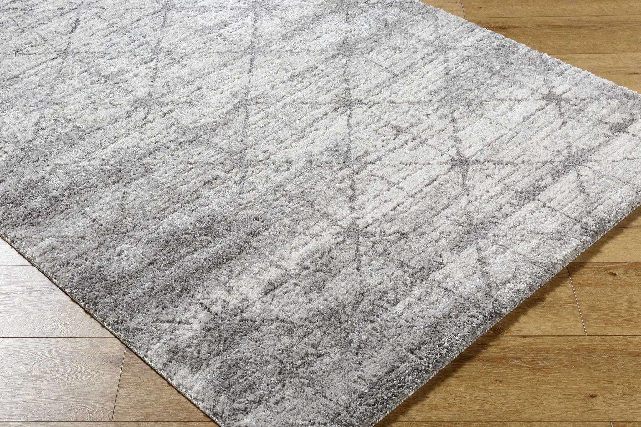 Tyree Distressed Gray Trellis Area Rug by Boutique Rugs