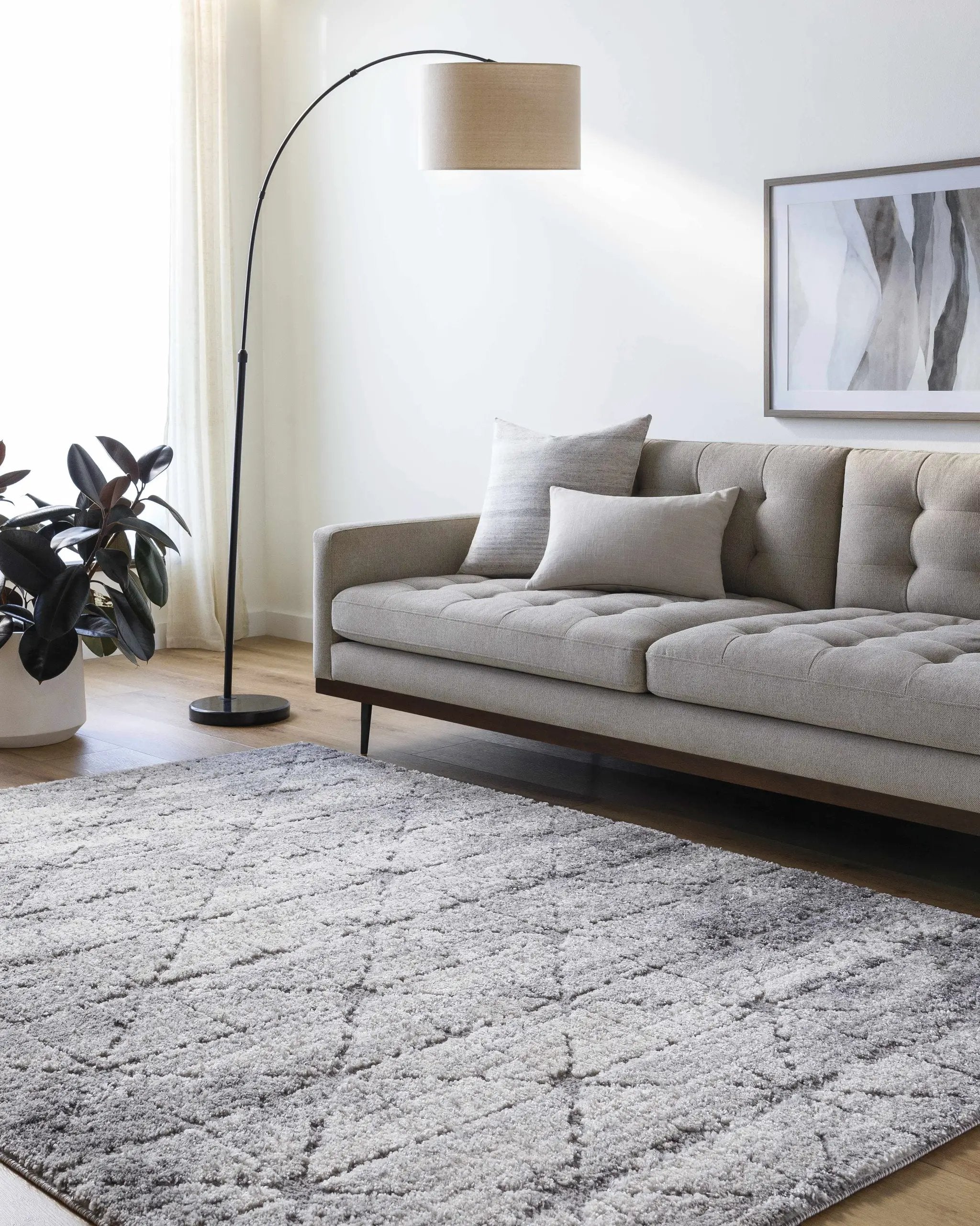 Tyree Distressed Gray Trellis Area Rug by Boutique Rugs