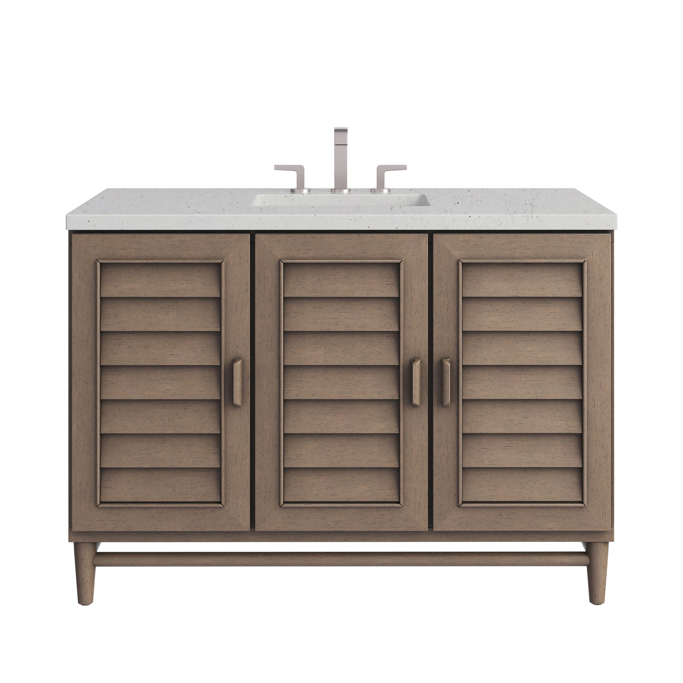 James Martin Portland 48" Single Bathroom Vanity, Whitewashed Walnut with Lime Delight countertop