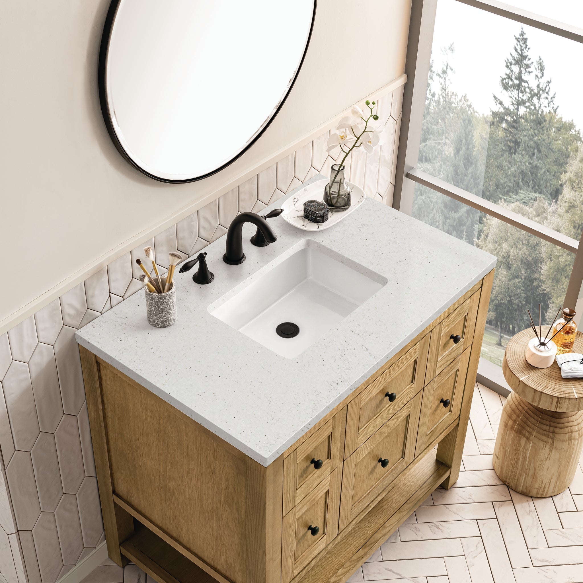 James Martin Breckenridge 36" Single Bathroom Vanity, Light Natural Oak, view 25