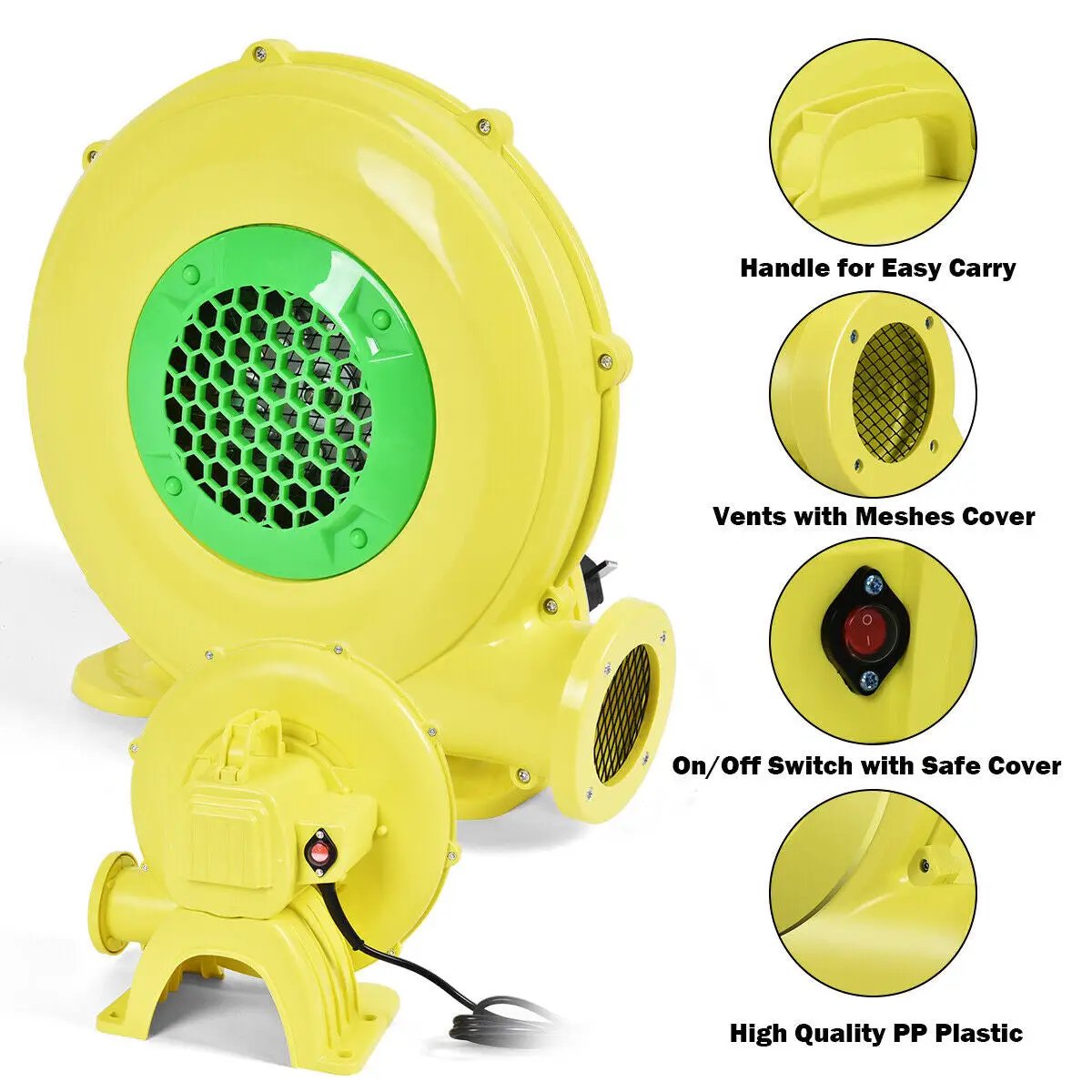 480 W 0.6 HP Air Blower Pump Fan for Inflatable Bounce House by DirectDeals