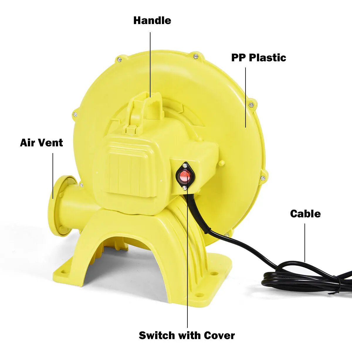 480 W 0.6 HP Air Blower Pump Fan for Inflatable Bounce House by DirectDeals