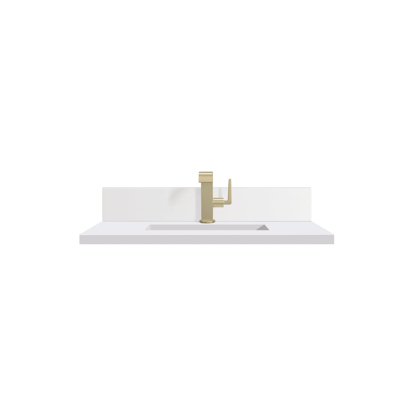 James Martin 30" Single Vanity Top with White Zeus (Single Hole, with Backsplash) countertop