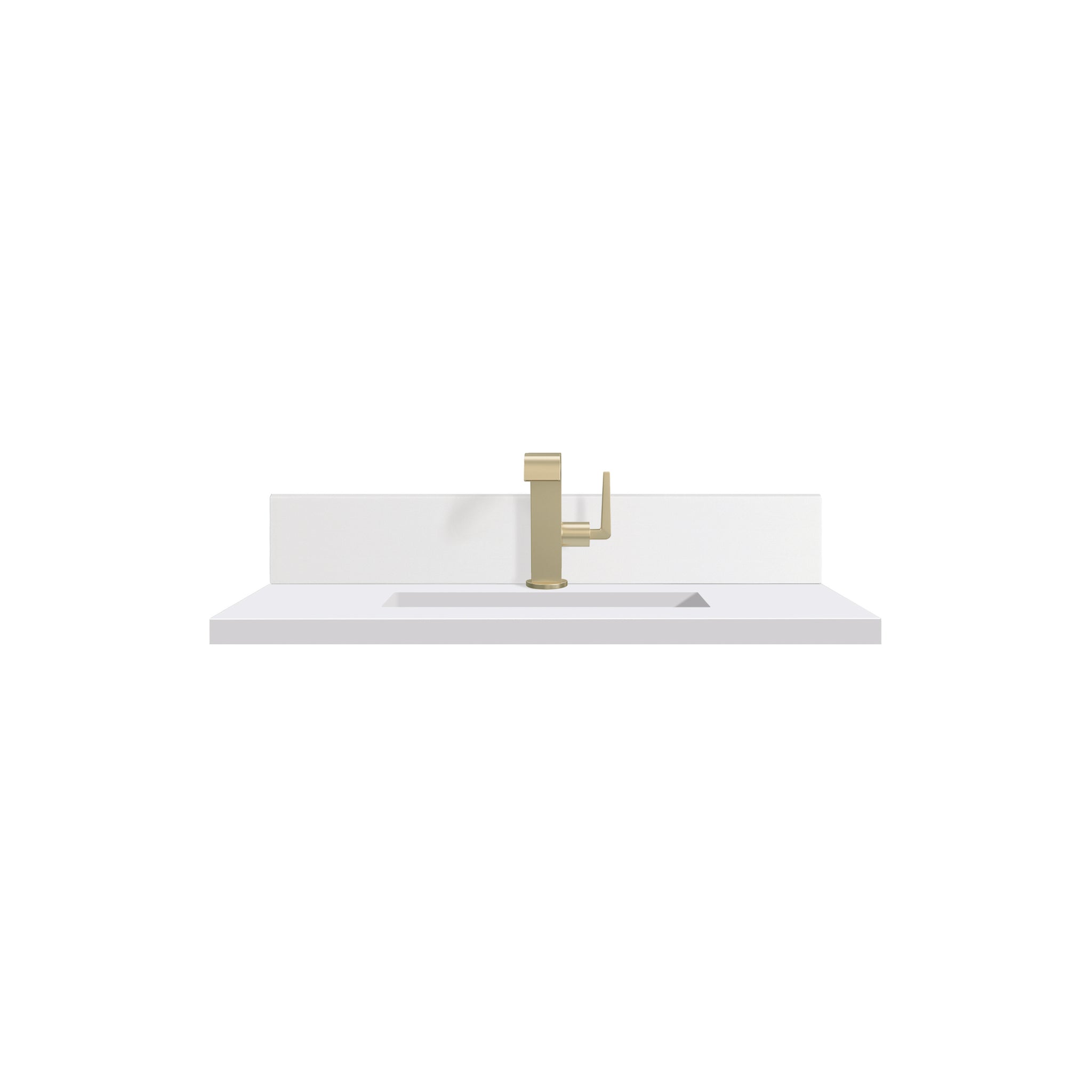 James Martin 30" Single Vanity Top with White Zeus (Single Hole, with Backsplash) countertop