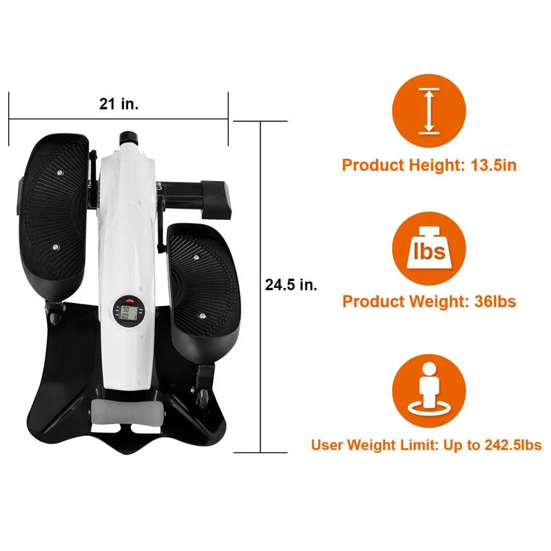 Portable Resistance Adjustable Mini Magnetic Elliptical Stepper Machine by DirectDeals