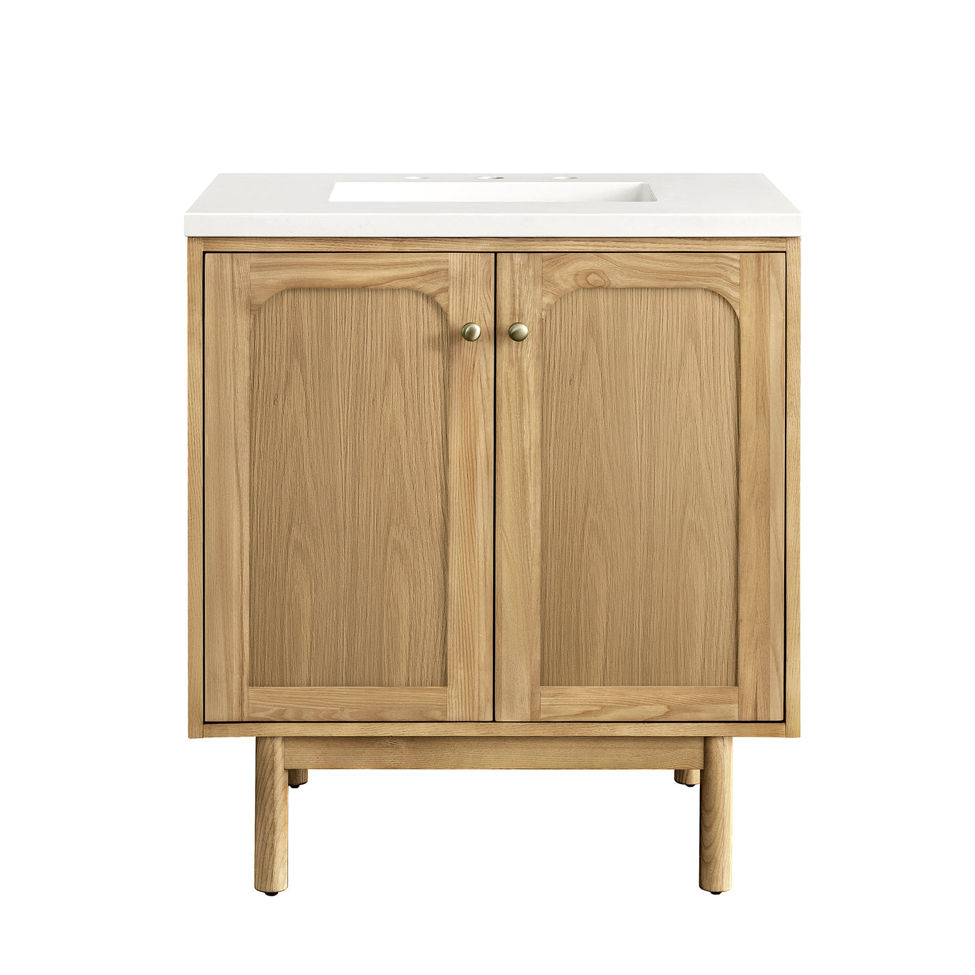 James Martin Laurent 30" Dual Mount Single Bathroom Vanity, Light Natural Oak, view 35