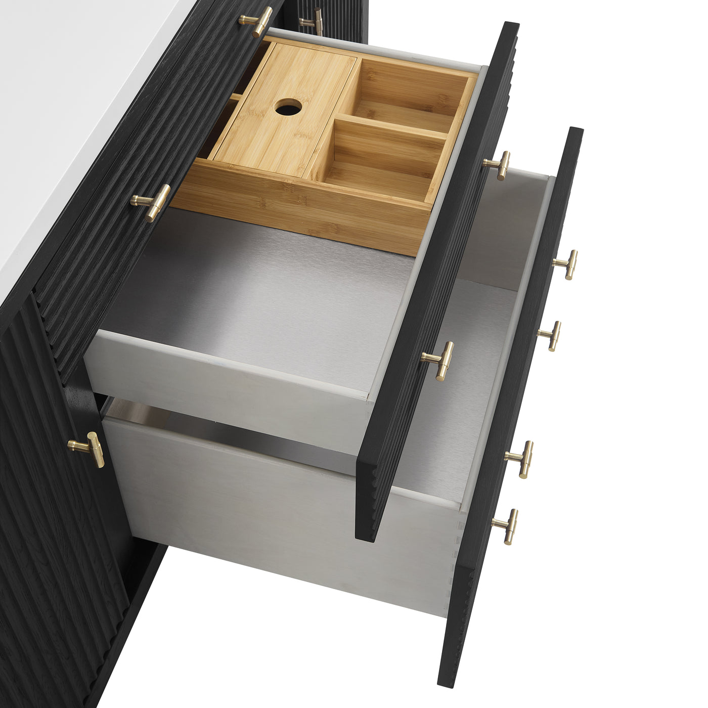 James Martin Myrrin 60" Double Bathroom Vanity, Carbon Oak, view 33