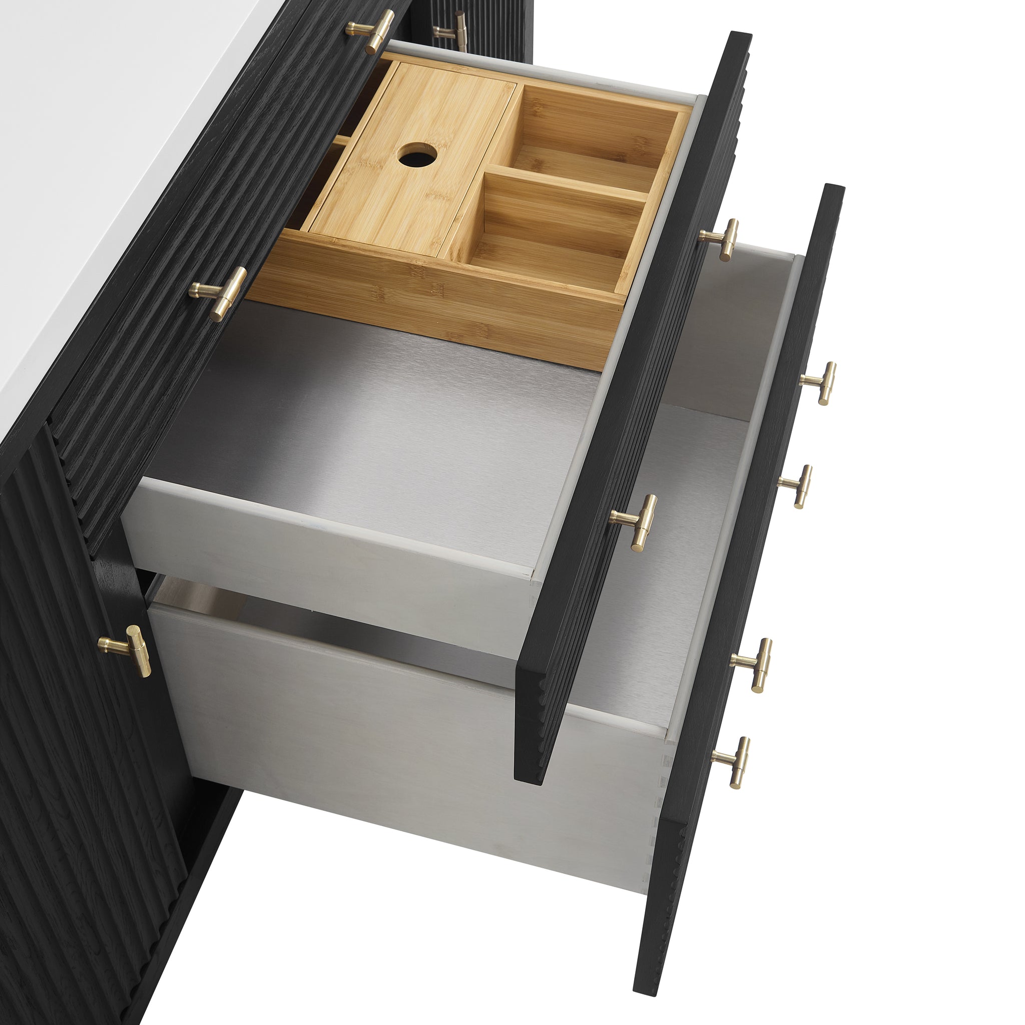 James Martin Myrrin 60" Double Bathroom Vanity, Carbon Oak, view 33