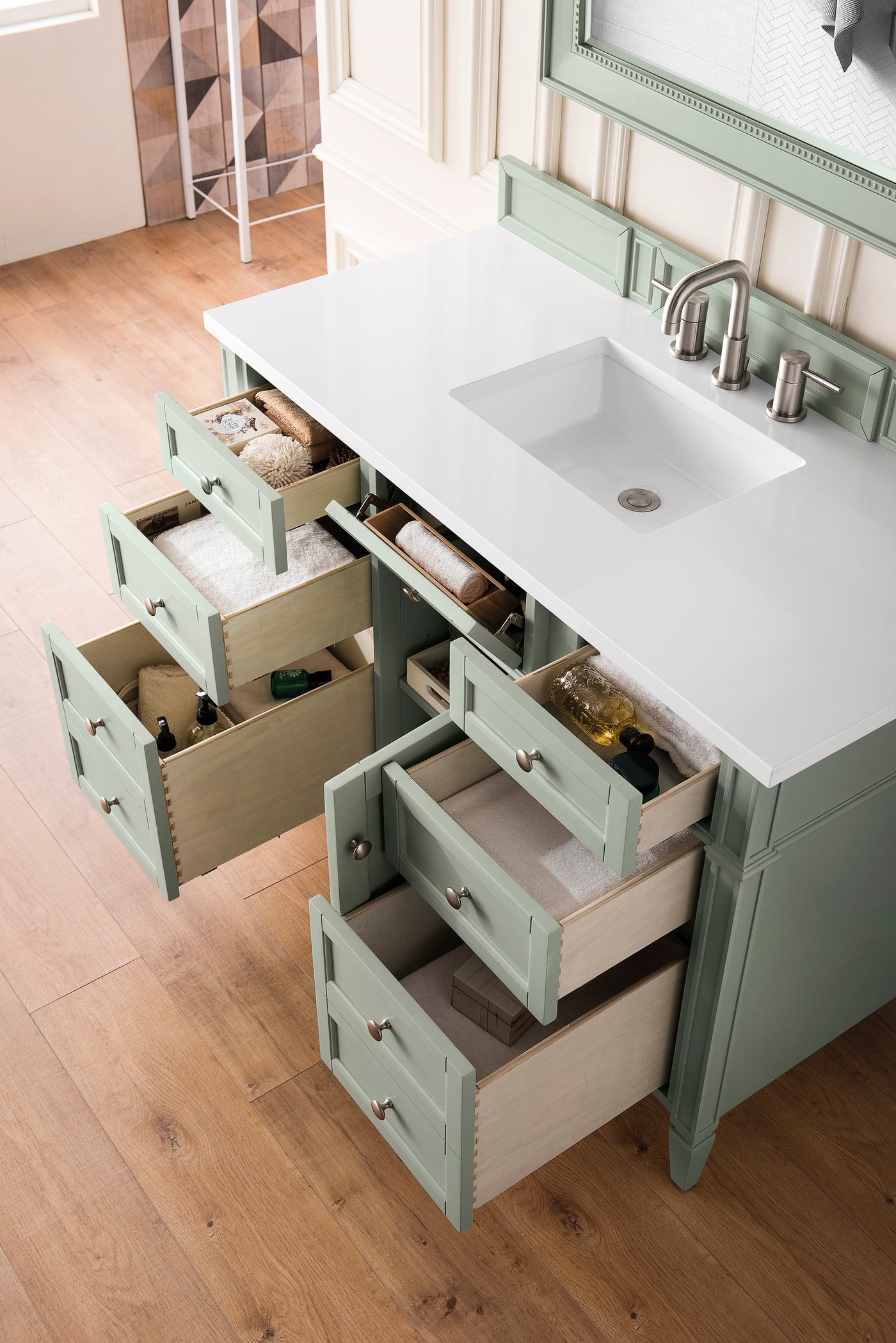 James Martin Brittany 48" Single Bathroom Vanity, Sage Green, view 25