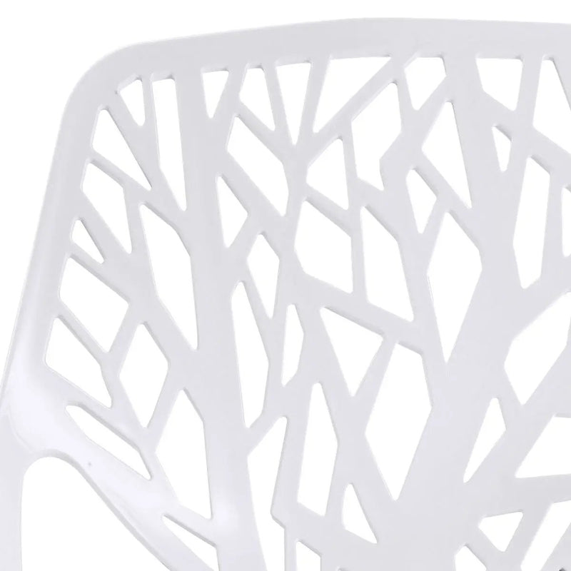 Set of 6 Accent Armless Modern Dining Chairs with Plastic Feet Pads by DirectDeals