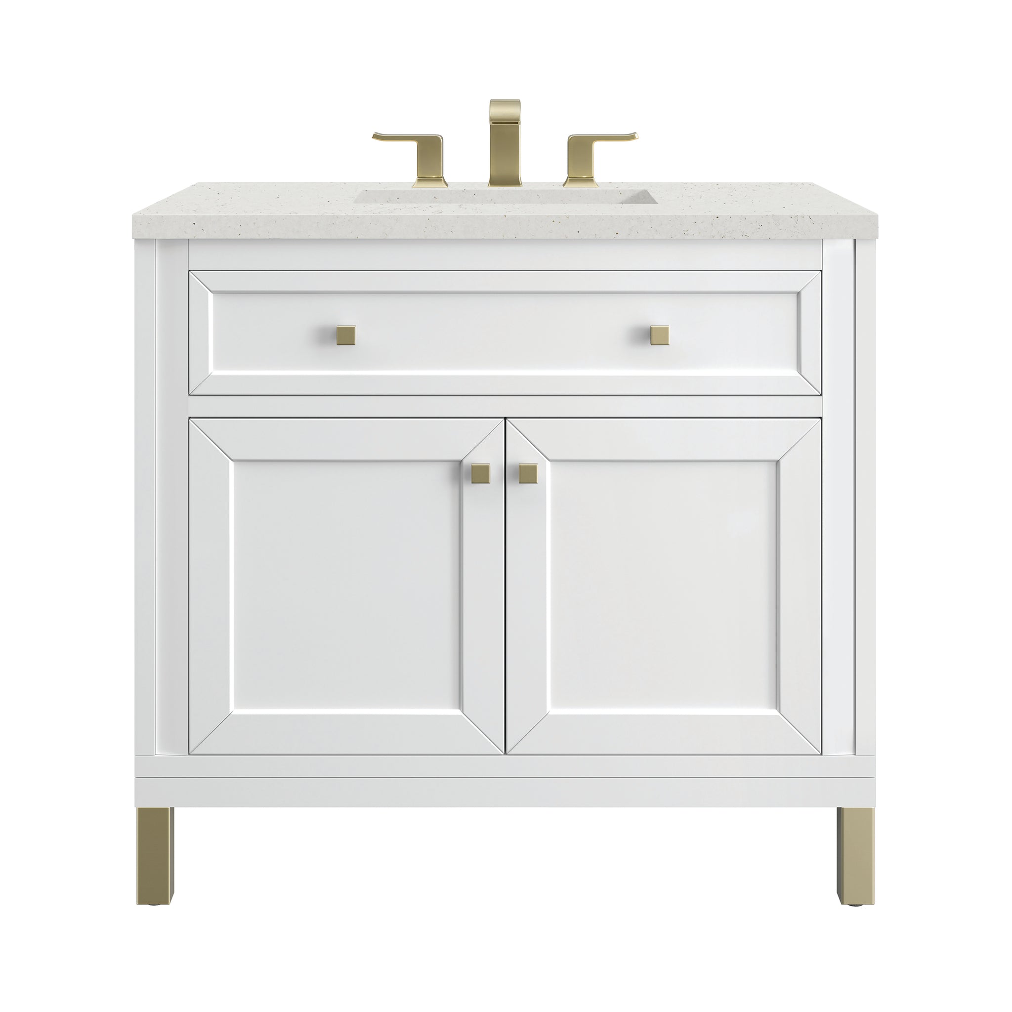 James Martin Chicago 36" Single Bathroom Vanity, Glossy White, view 29