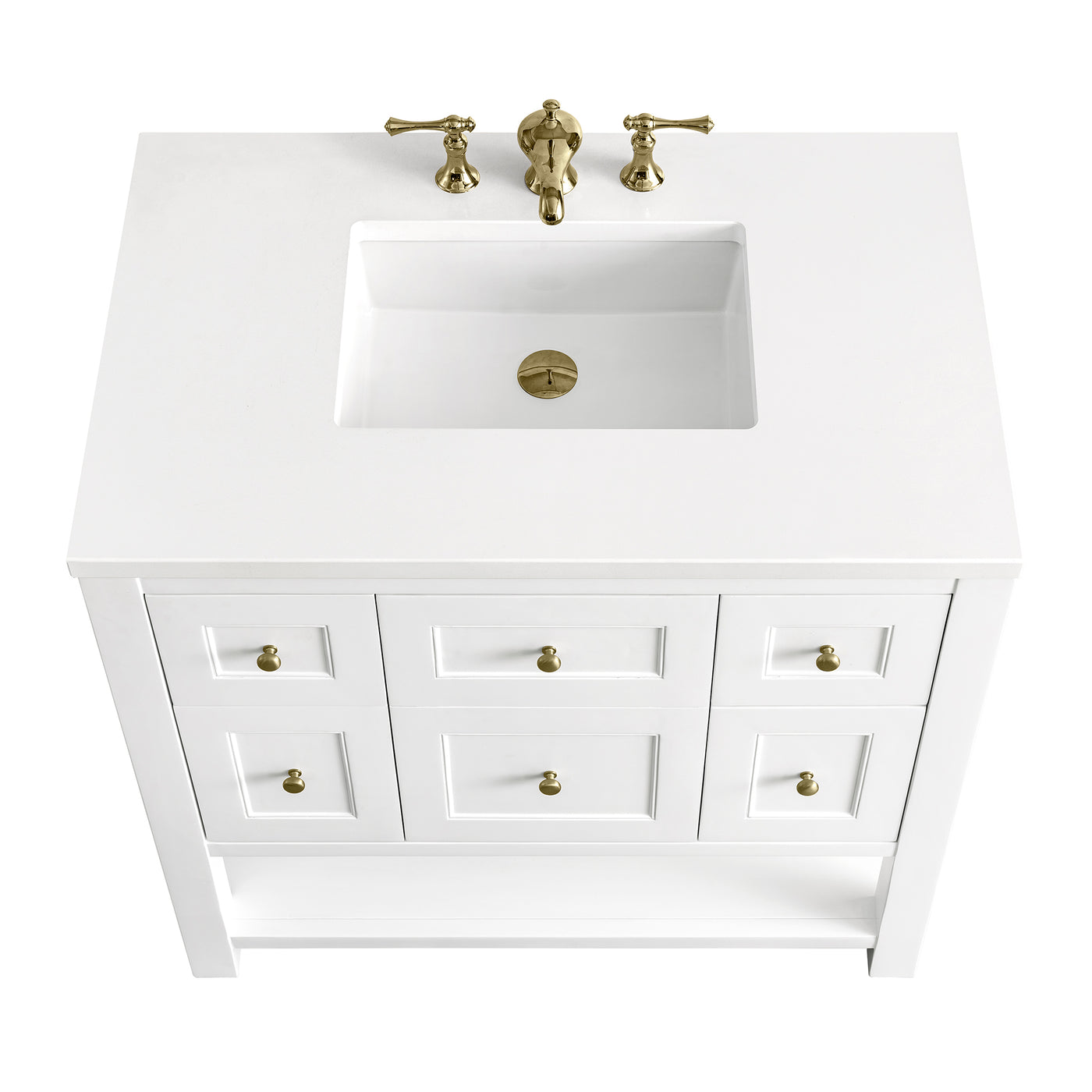 James Martin Breckenridge 36" Single Bathroom Vanity, Bright White, view 36