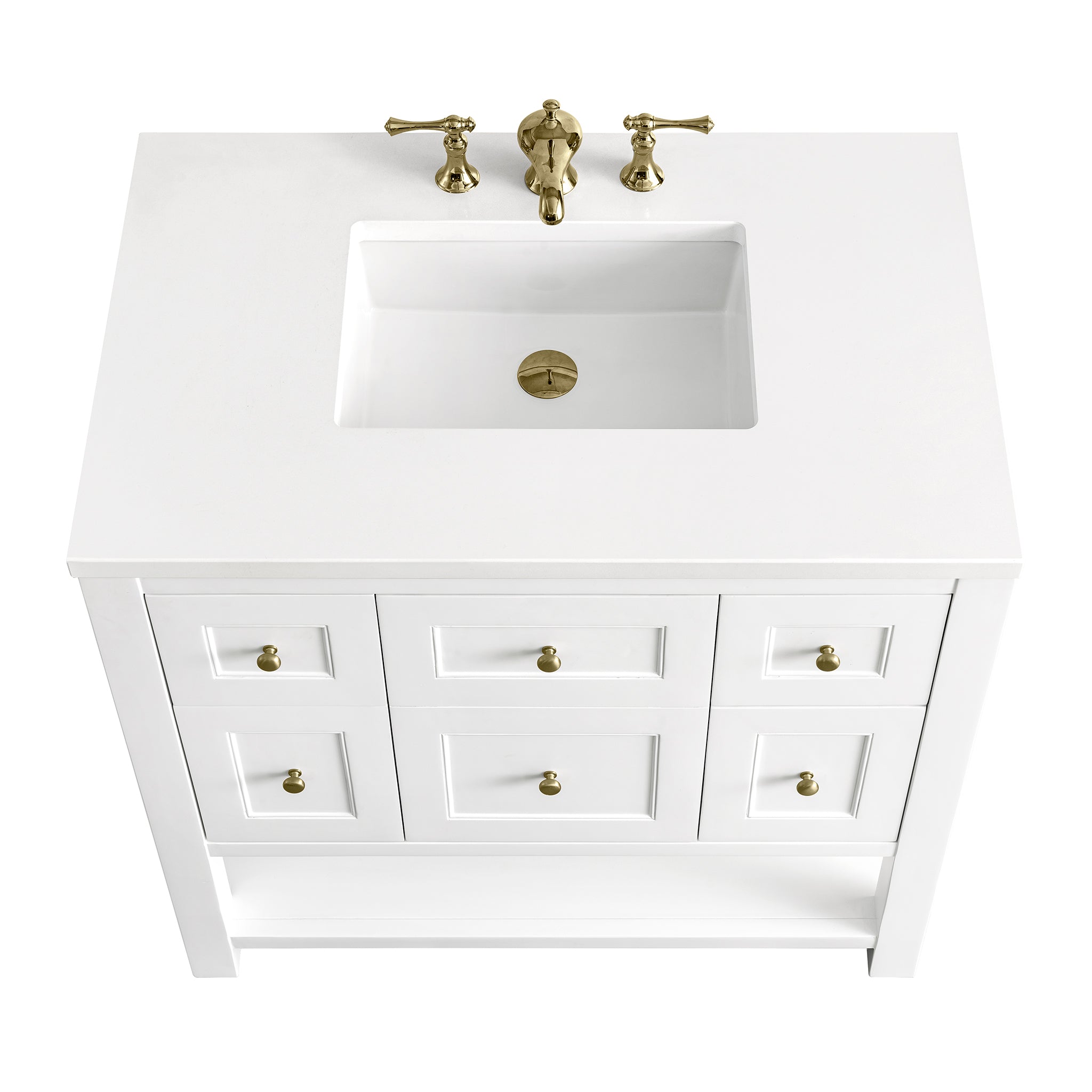 James Martin Breckenridge 36" Single Bathroom Vanity, Bright White, view 36