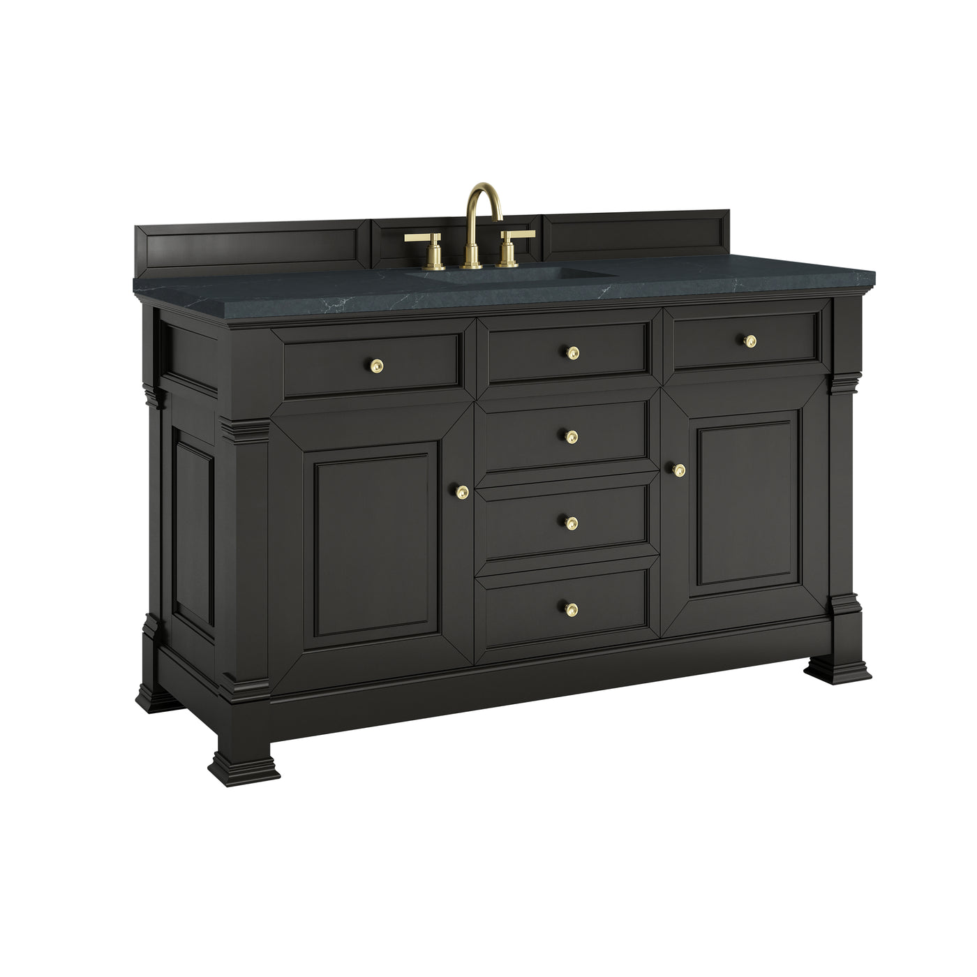 James Martin Brookfield 60" Single Bathroom Vanity, Black Onyx, view 32