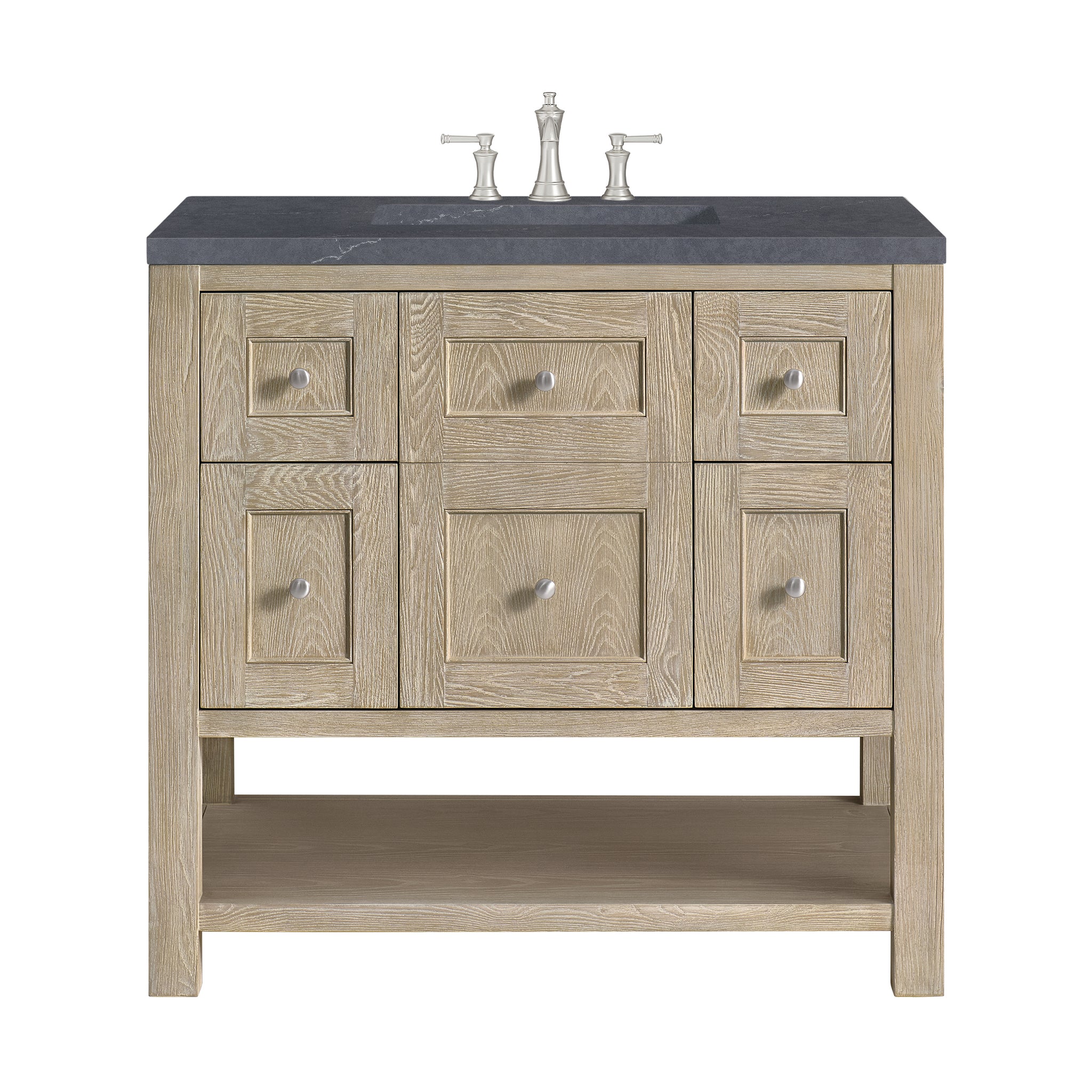 James Martin Breckenridge 36" Single Bathroom Vanity, Whitewashed Oak, view 35
