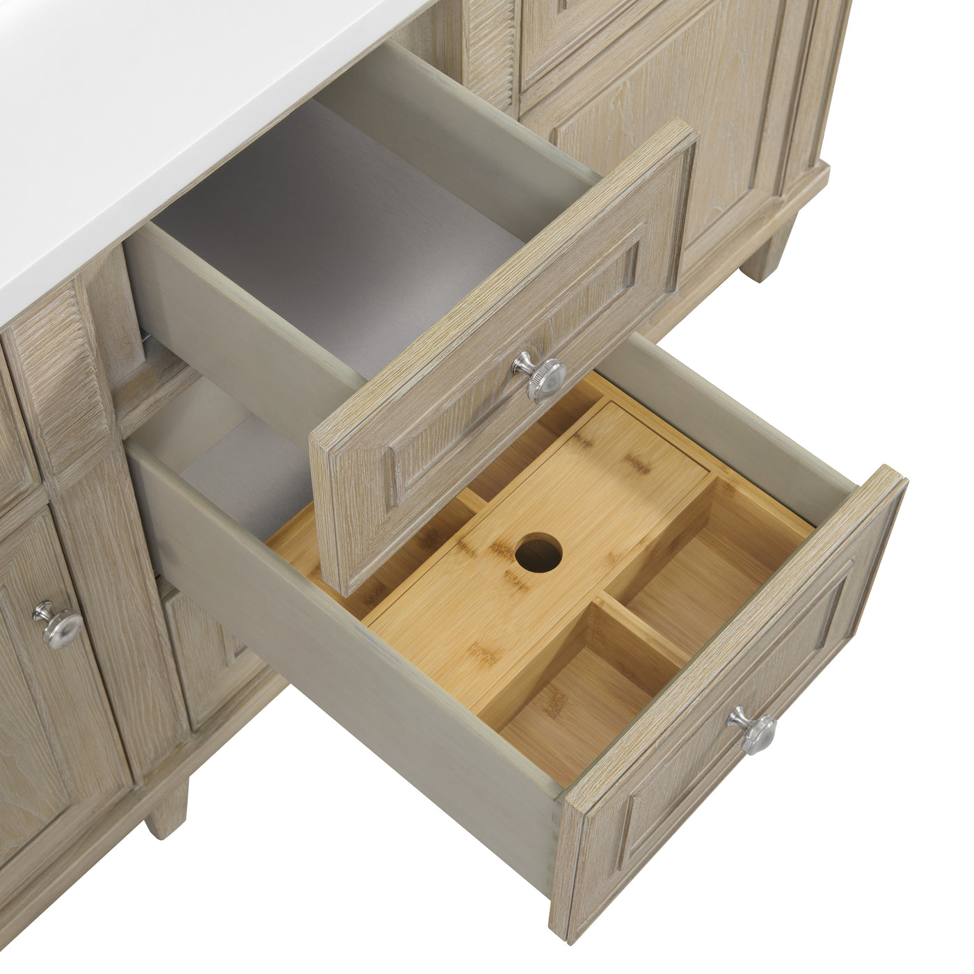 James Martin Lorelai 60" Double Bathroom Vanity, Whitewashed Oak, view 26