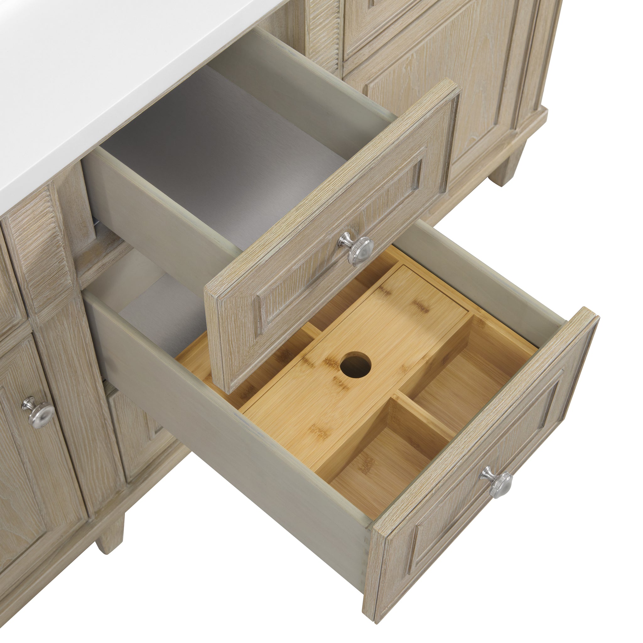 James Martin Lorelai 60" Double Bathroom Vanity, Whitewashed Oak, view 26