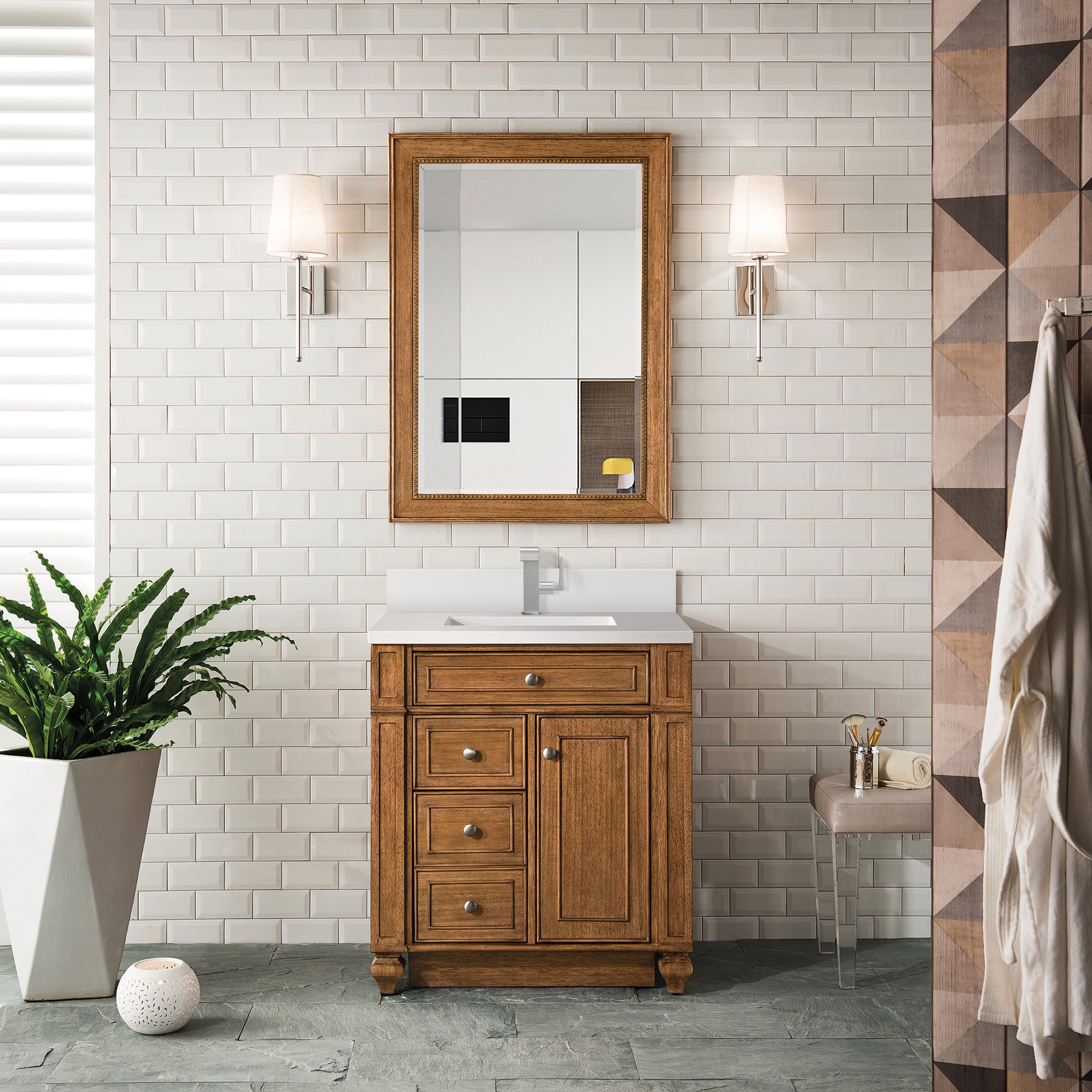 James Martin Bristol 30" Single Bathroom Vanity, Saddle Brown, view 18