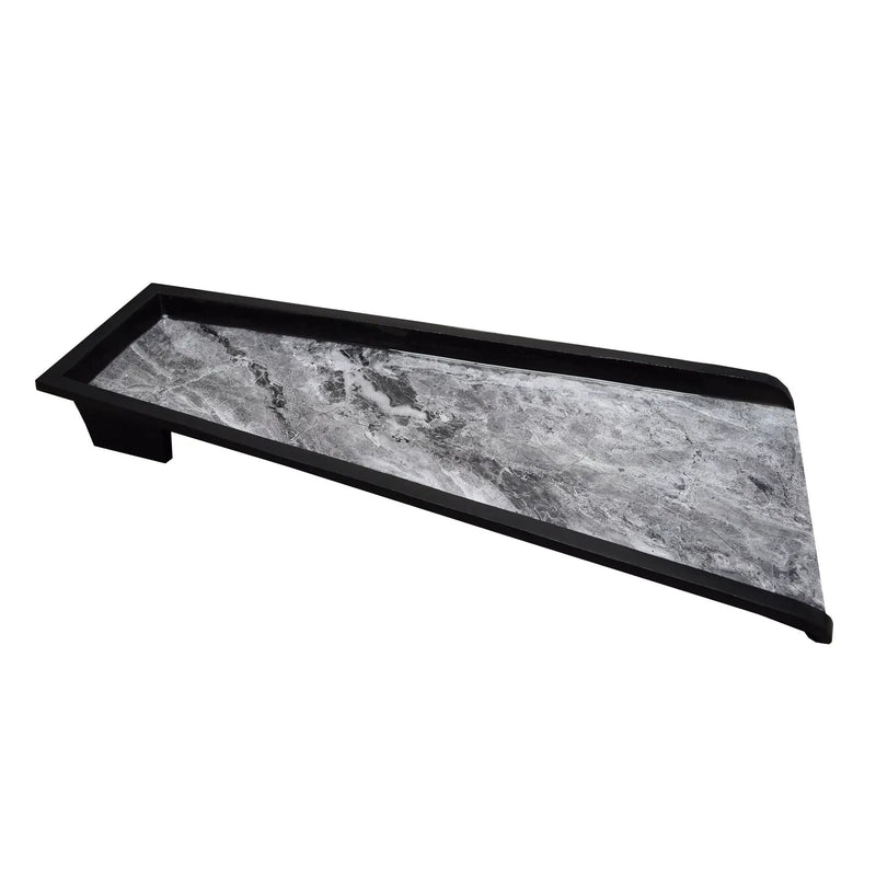 Grey Faux Marble 24-in Cast Aluminum Downspout Gutter Splash Block by Sharicks