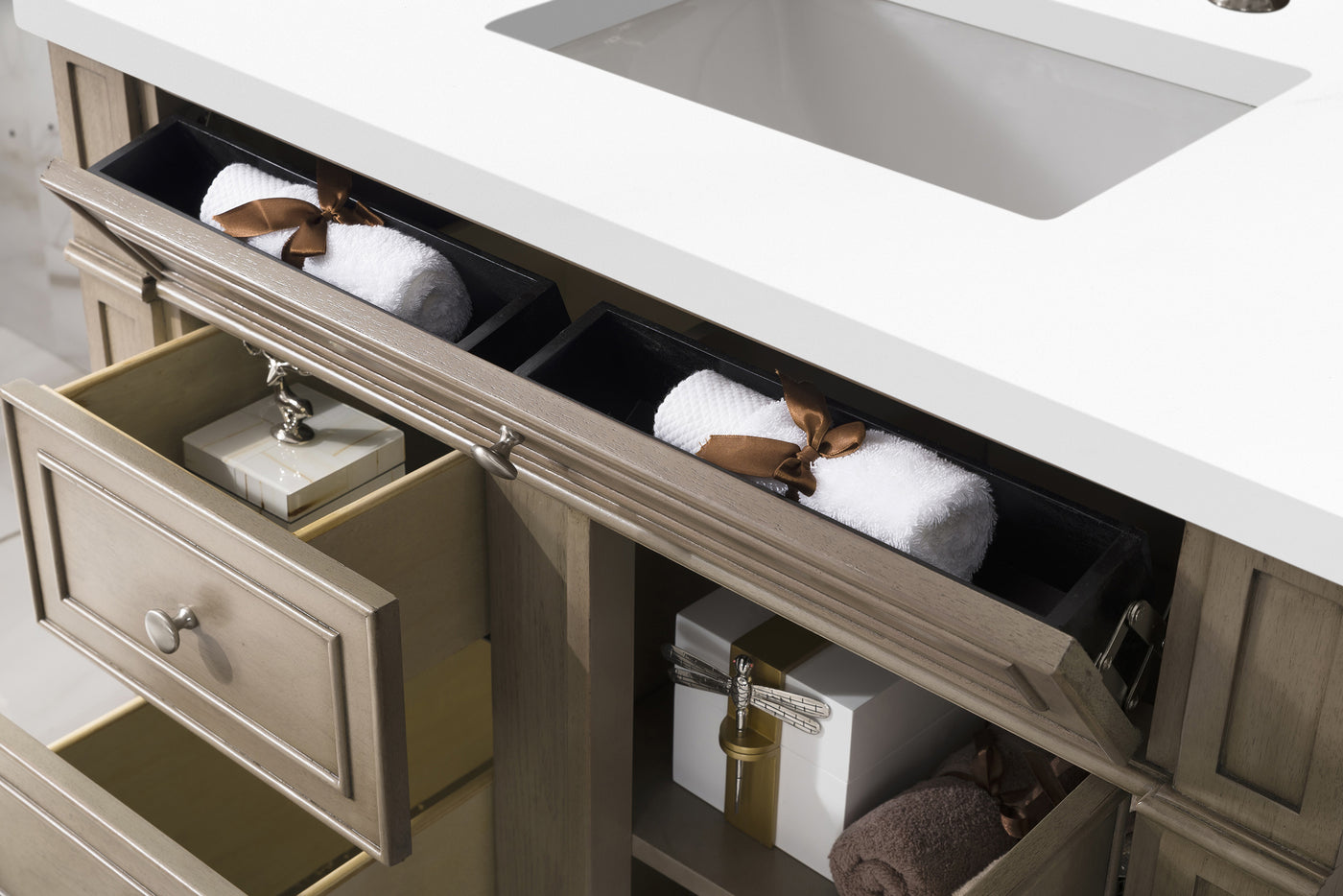 James Martin Bristol 36" Single Bathroom Vanity, Whitewashed Walnut, view 22