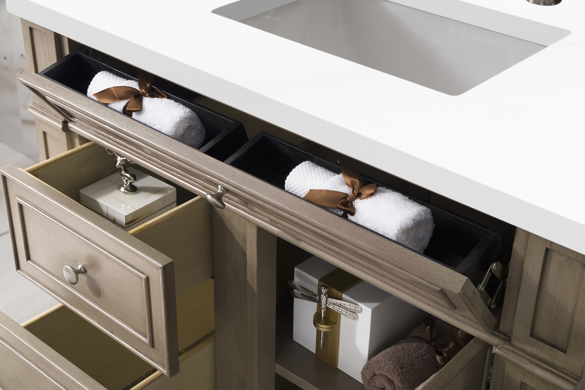 James Martin Bristol 36" Single Bathroom Vanity, Whitewashed Walnut, view 22