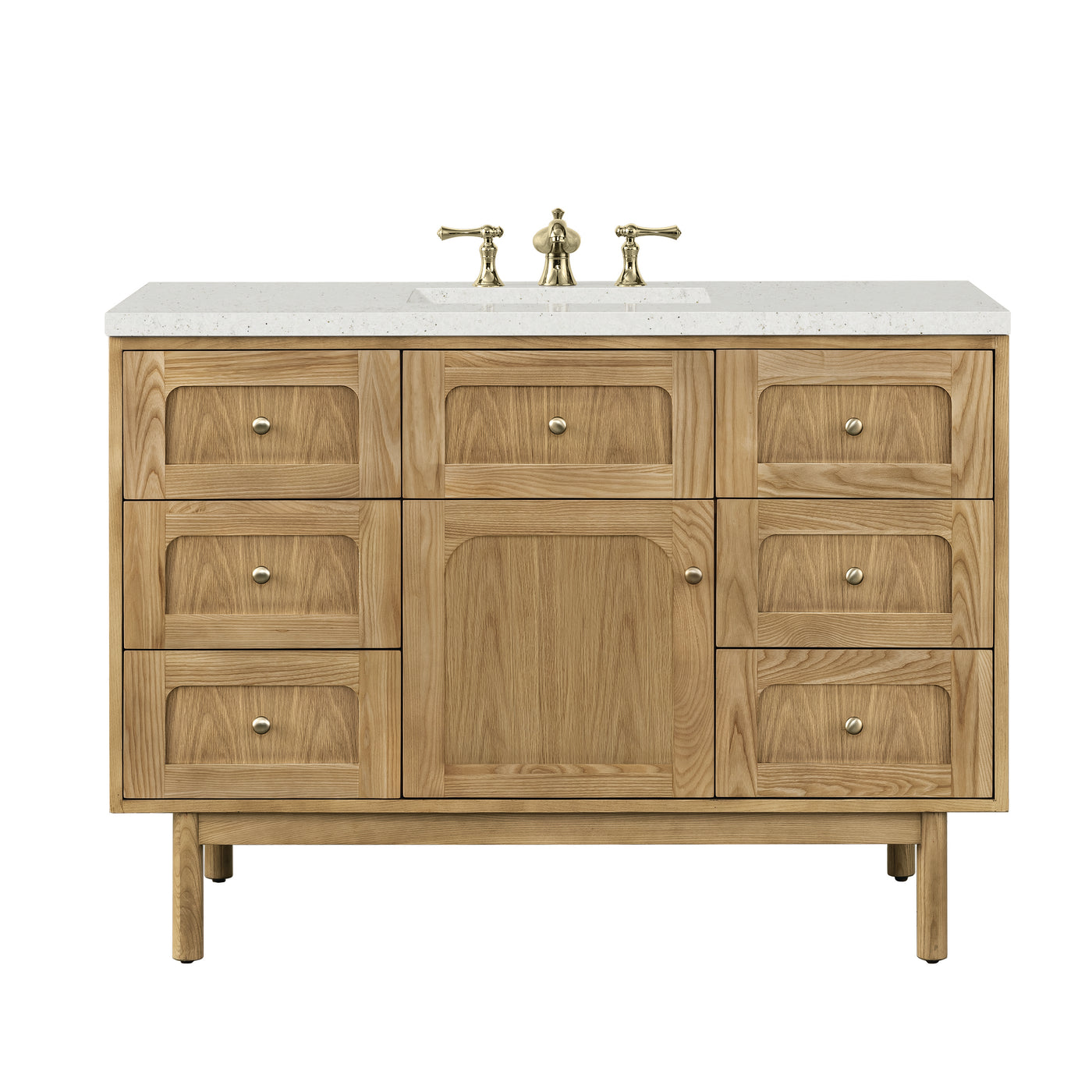 James Martin Laurent 48" Dual Mount Single Bathroom Vanity, Light Natural Oak, view 40